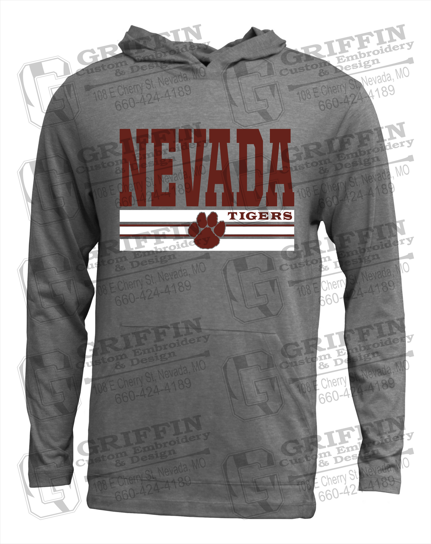 Soft-Tek T-Shirt Hoodie - Nevada Tigers 22-V