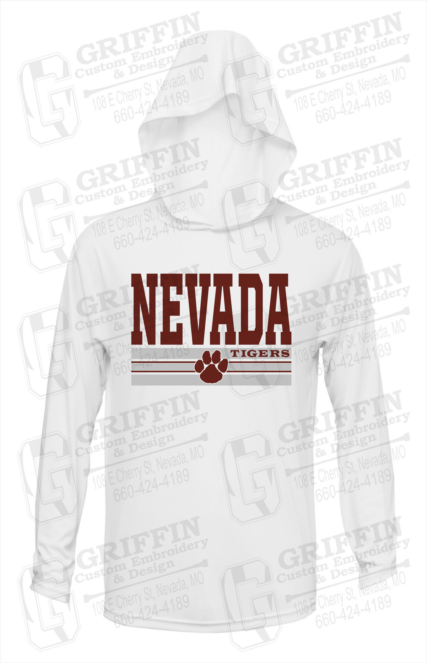 Dry-Fit T-Shirt Hoodie - Nevada Tigers 22-V