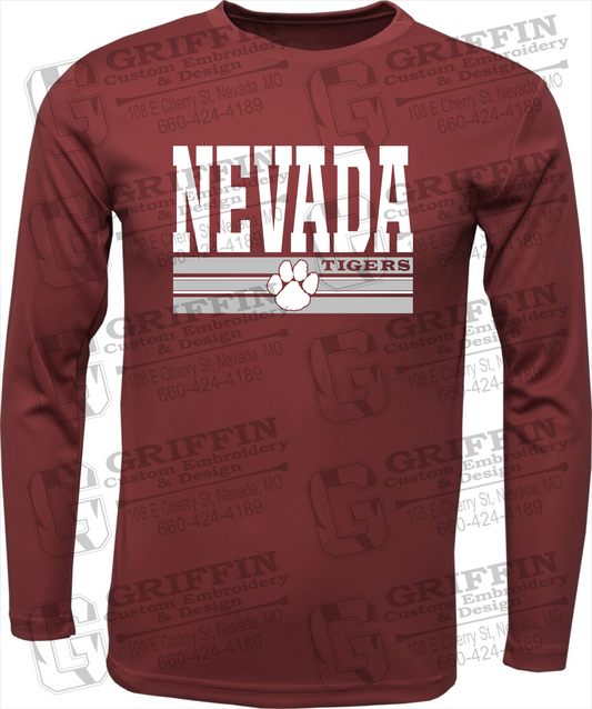 Dry-Fit Long Sleeve T-Shirt - Nevada Tigers 22-V