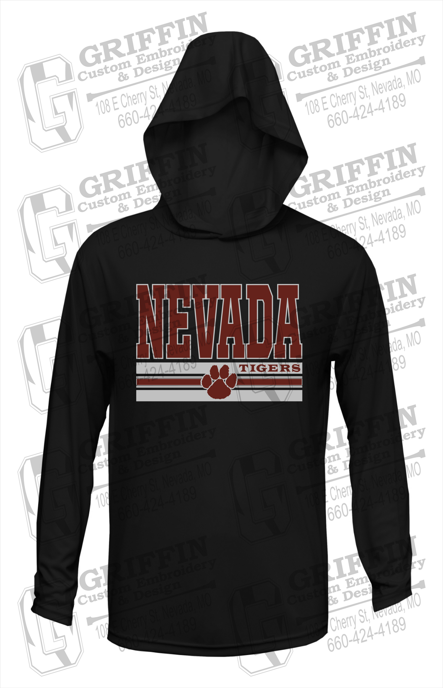 Dry-Fit T-Shirt Hoodie - Nevada Tigers 22-V