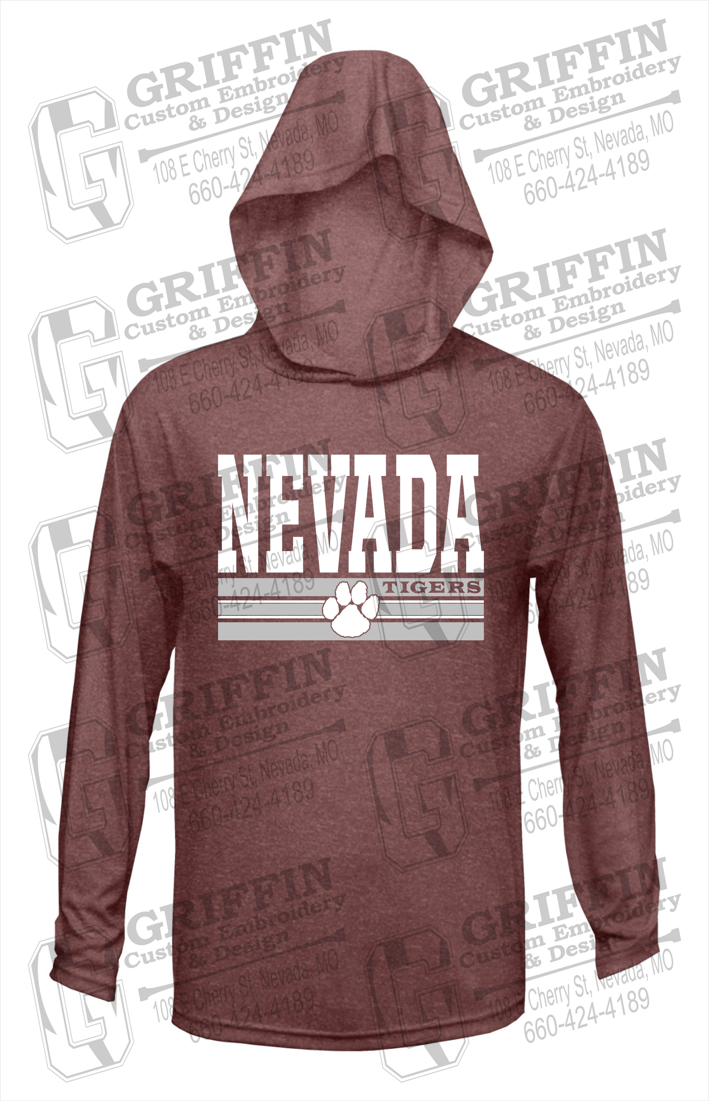 Dry-Fit T-Shirt Hoodie - Nevada Tigers 22-V