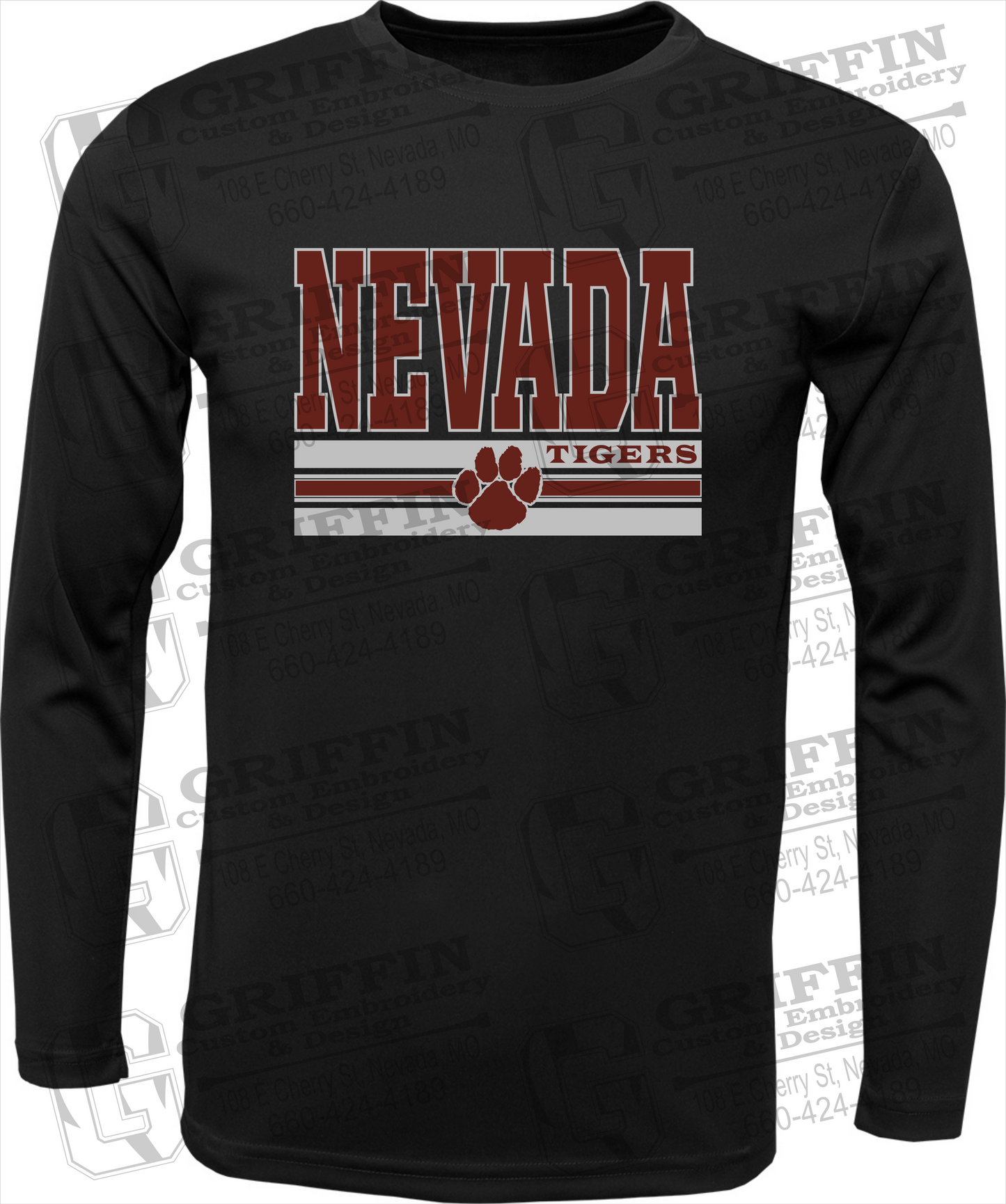 Dry-Fit Long Sleeve T-Shirt - Nevada Tigers 22-V