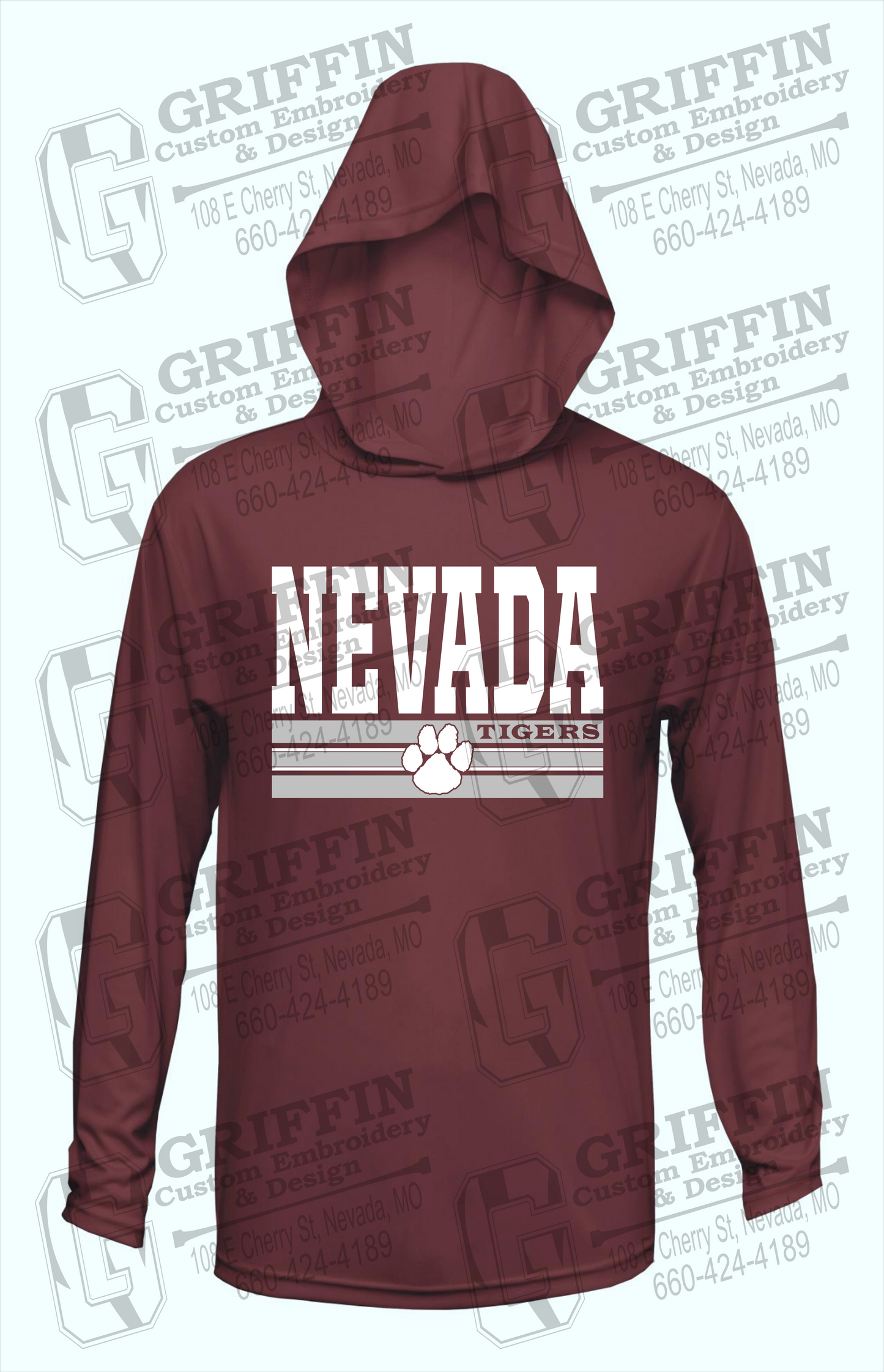 Dry-Fit T-Shirt Hoodie - Nevada Tigers 22-V