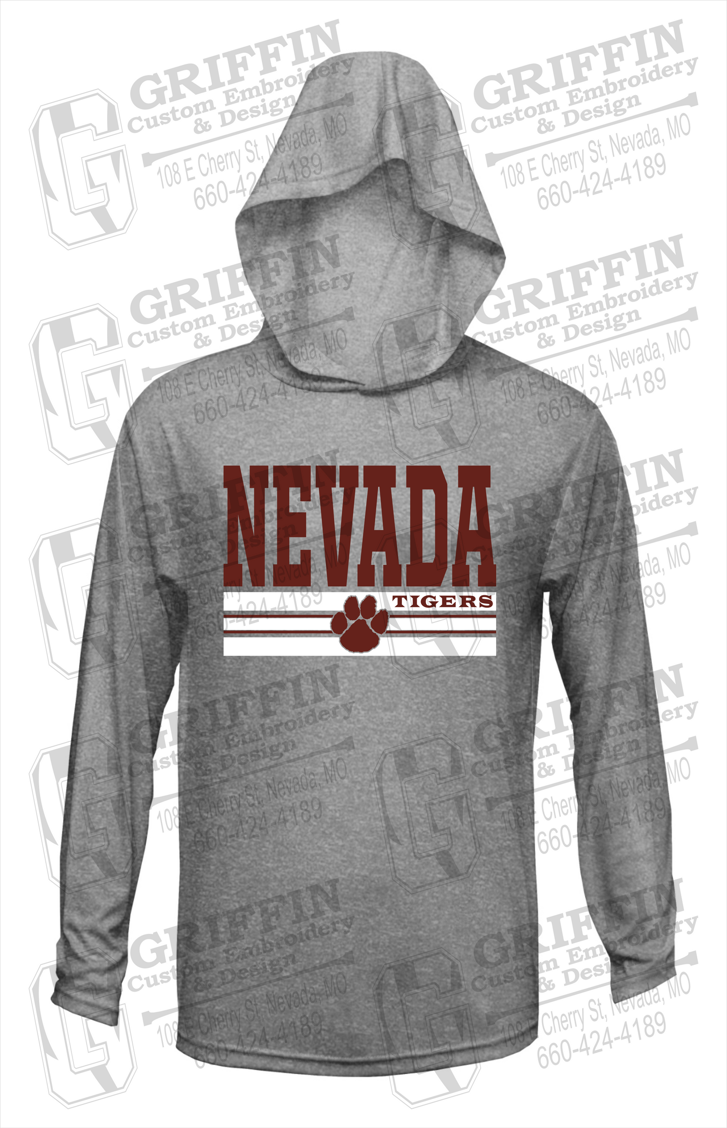 Dry-Fit T-Shirt Hoodie - Nevada Tigers 22-V