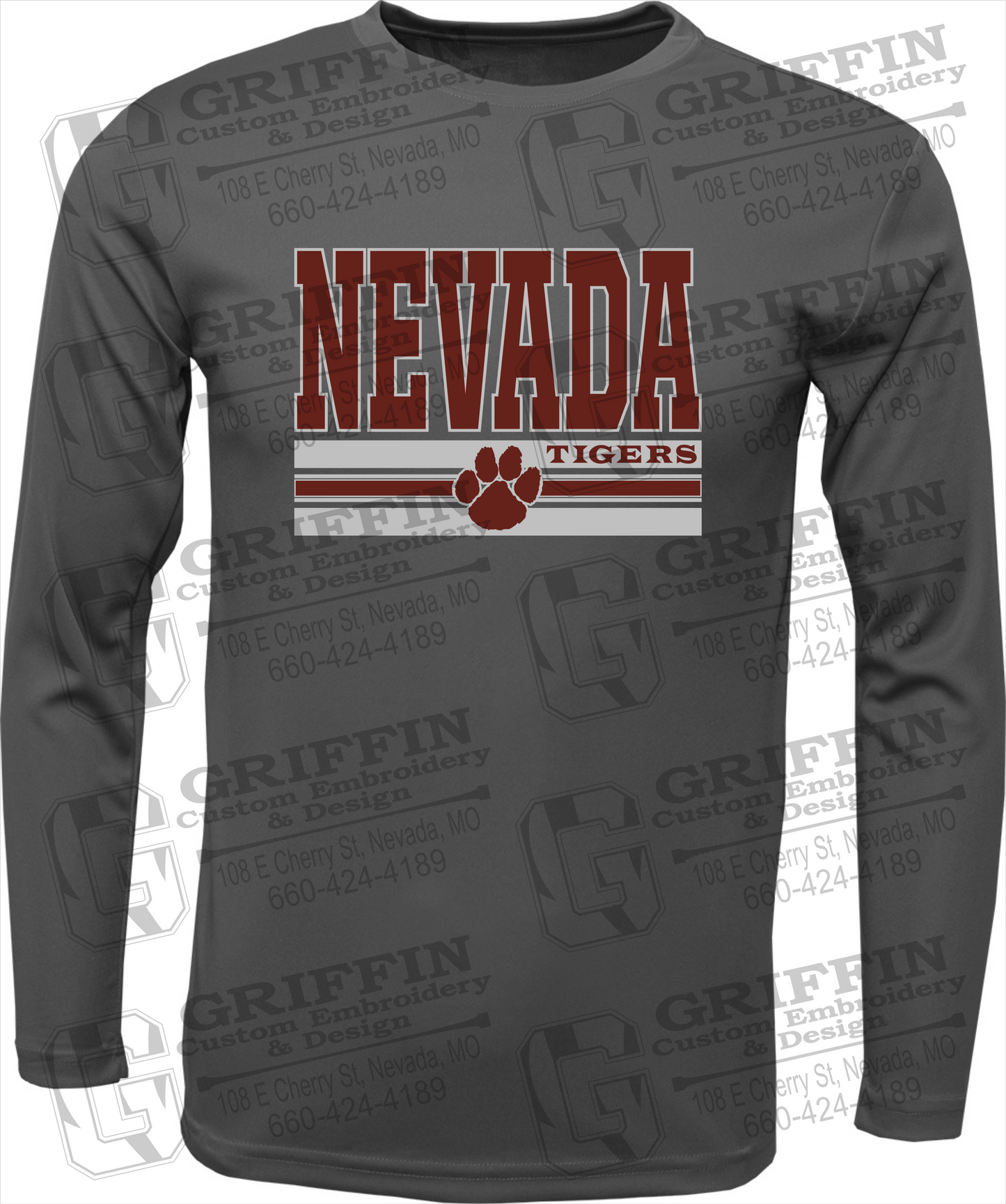 Dry-Fit Long Sleeve T-Shirt - Nevada Tigers 22-V