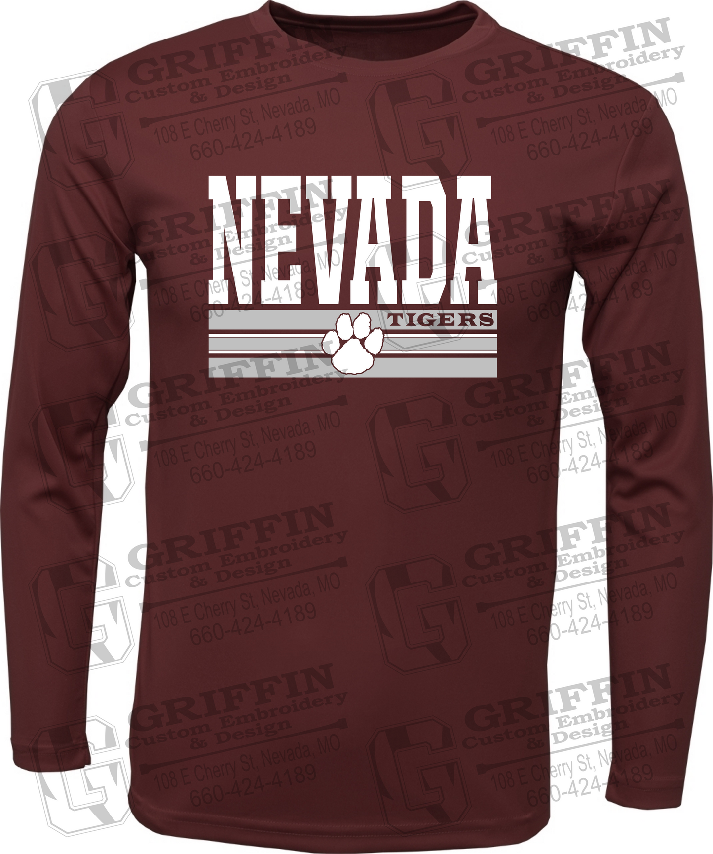 Dry-Fit Long Sleeve T-Shirt - Nevada Tigers 22-V