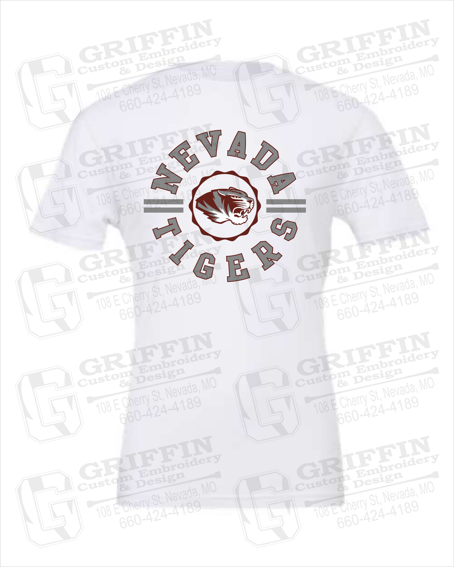 Nevada Tigers 22-Z 100% Cotton Short Sleeve T-Shirt