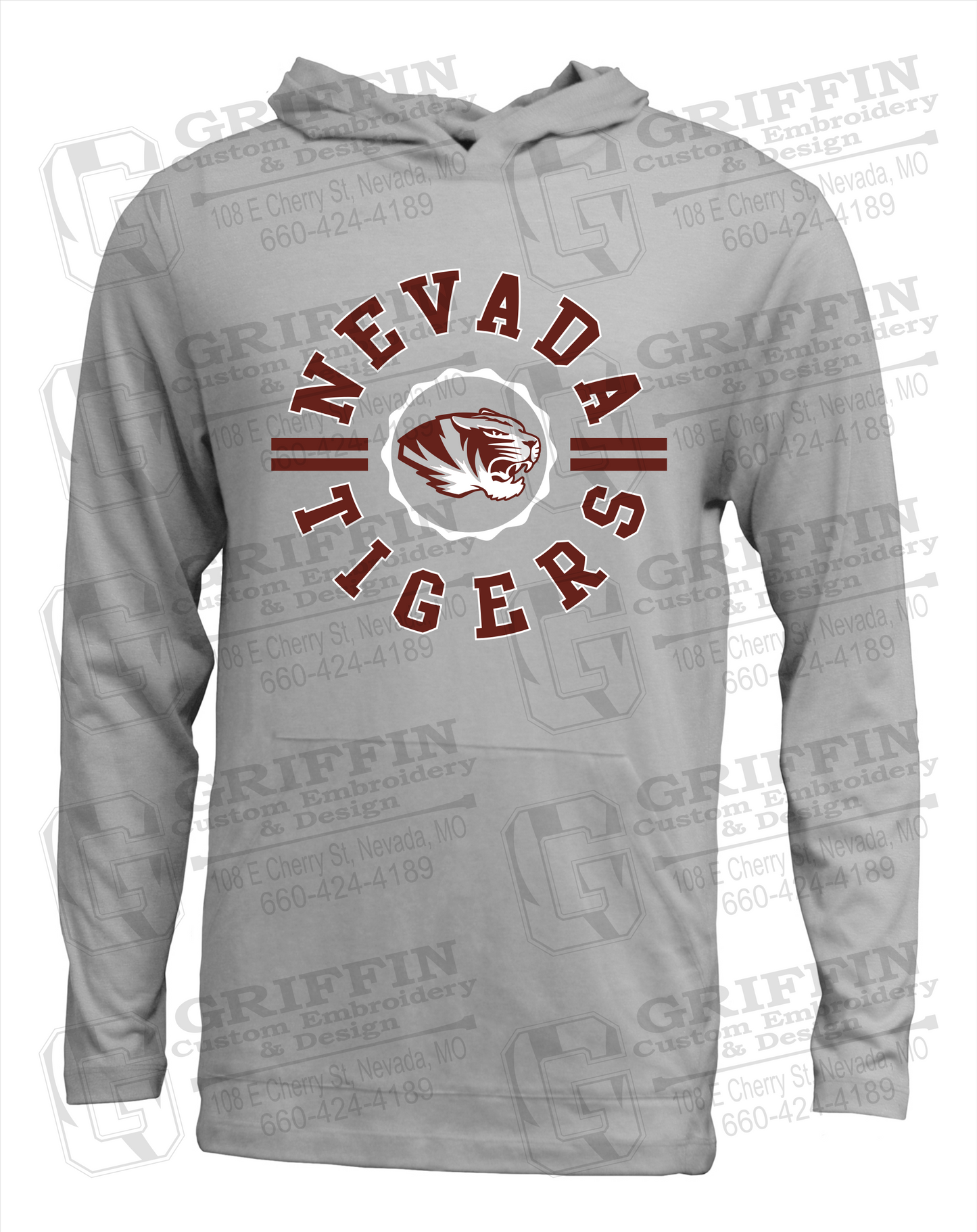 Soft-Tek T-Shirt Hoodie - Nevada Tigers 22-Z