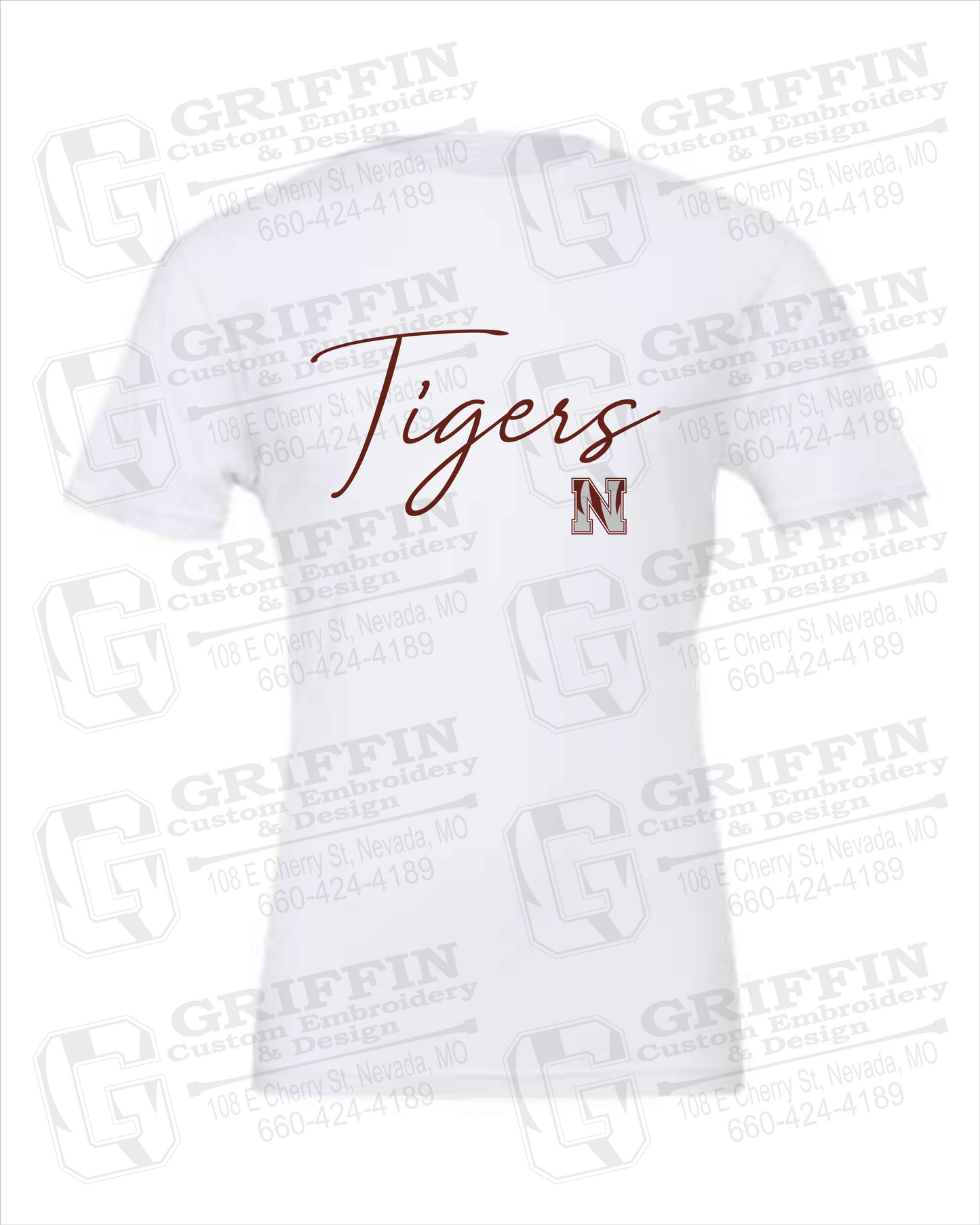 Nevada Tigers 23-A 100% Cotton Short Sleeve T-Shirt