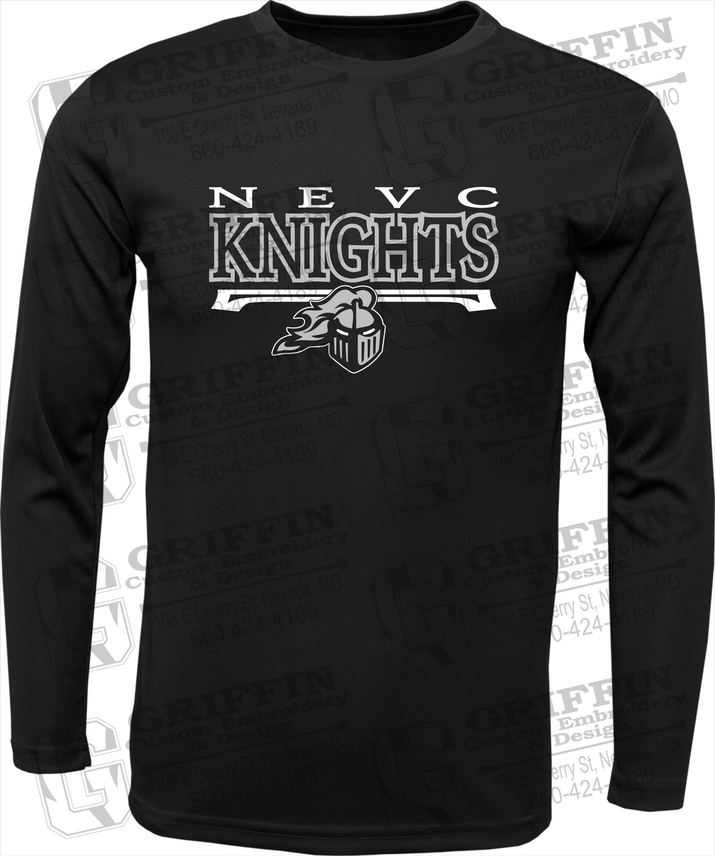 Dry-Fit Long Sleeve T-Shirt - NEVC Knights 23-A