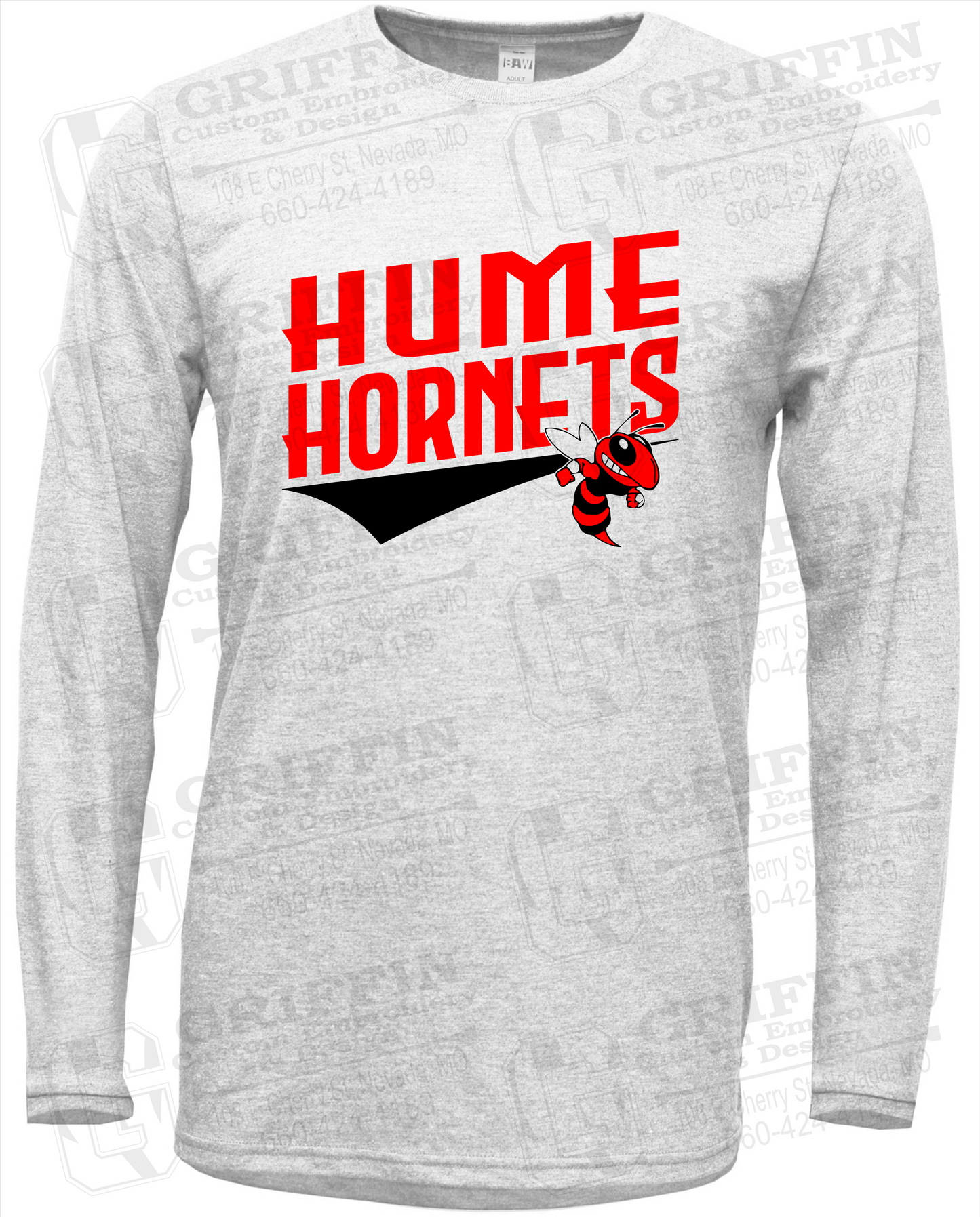 Soft-Tek Long Sleeve T-Shirt - Hume Hornets 23-A