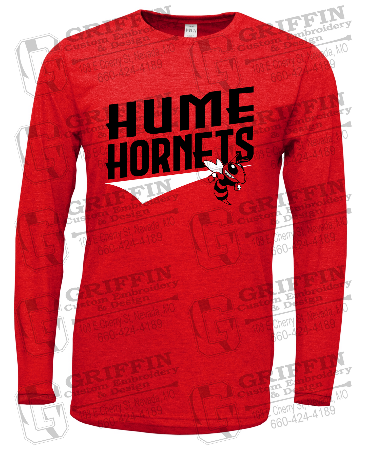 Soft-Tek Long Sleeve T-Shirt - Hume Hornets 23-A