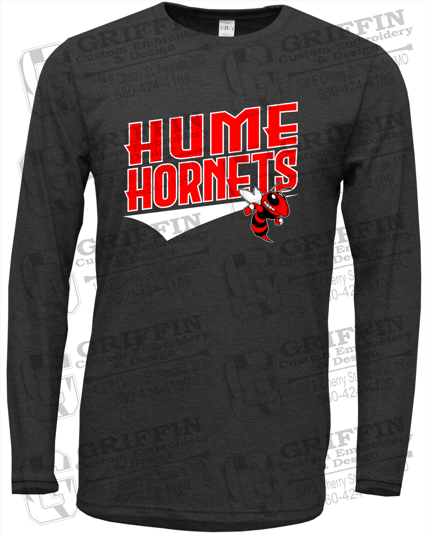 Soft-Tek Long Sleeve T-Shirt - Hume Hornets 23-A