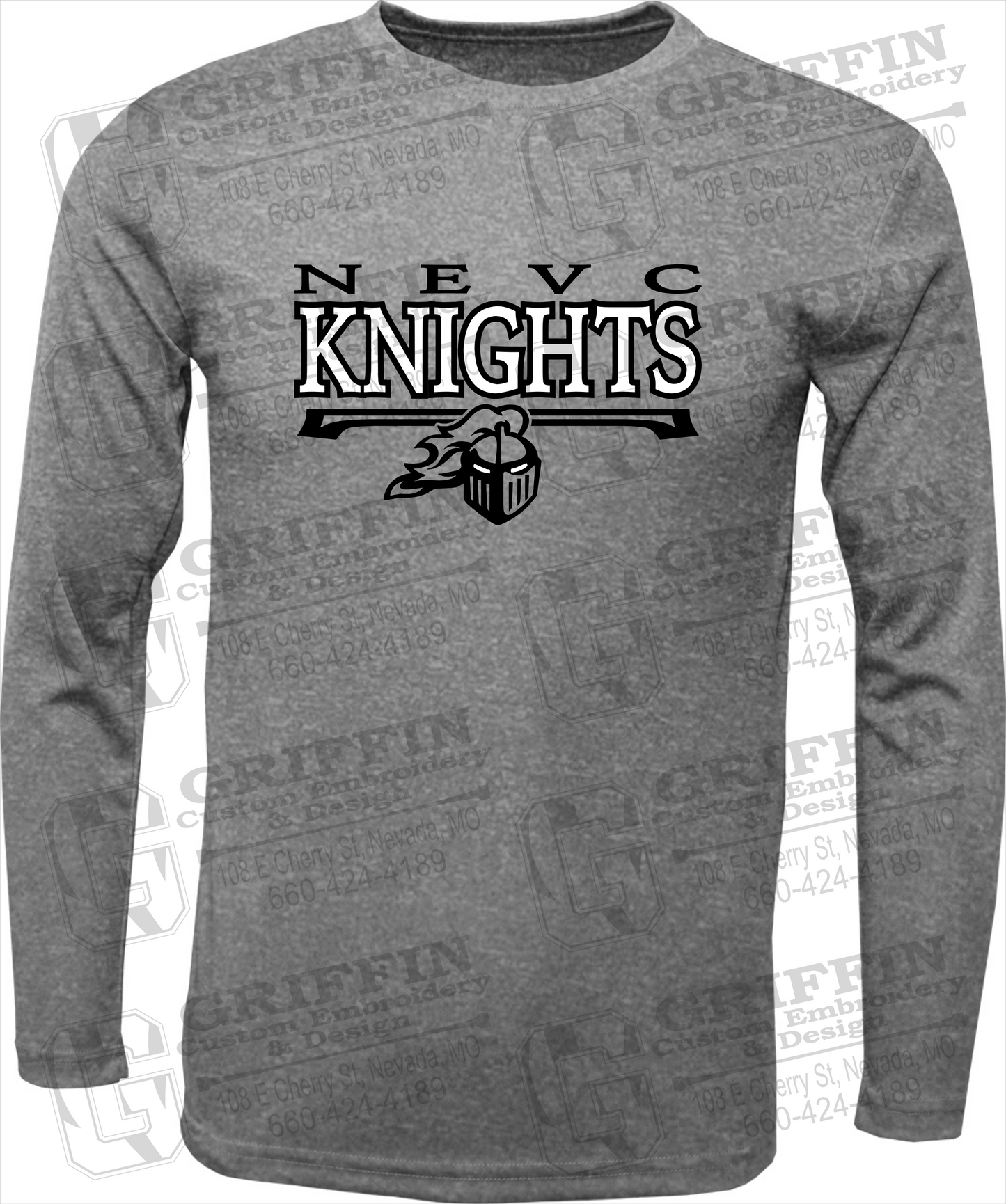 Dry-Fit Long Sleeve T-Shirt - NEVC Knights 23-A