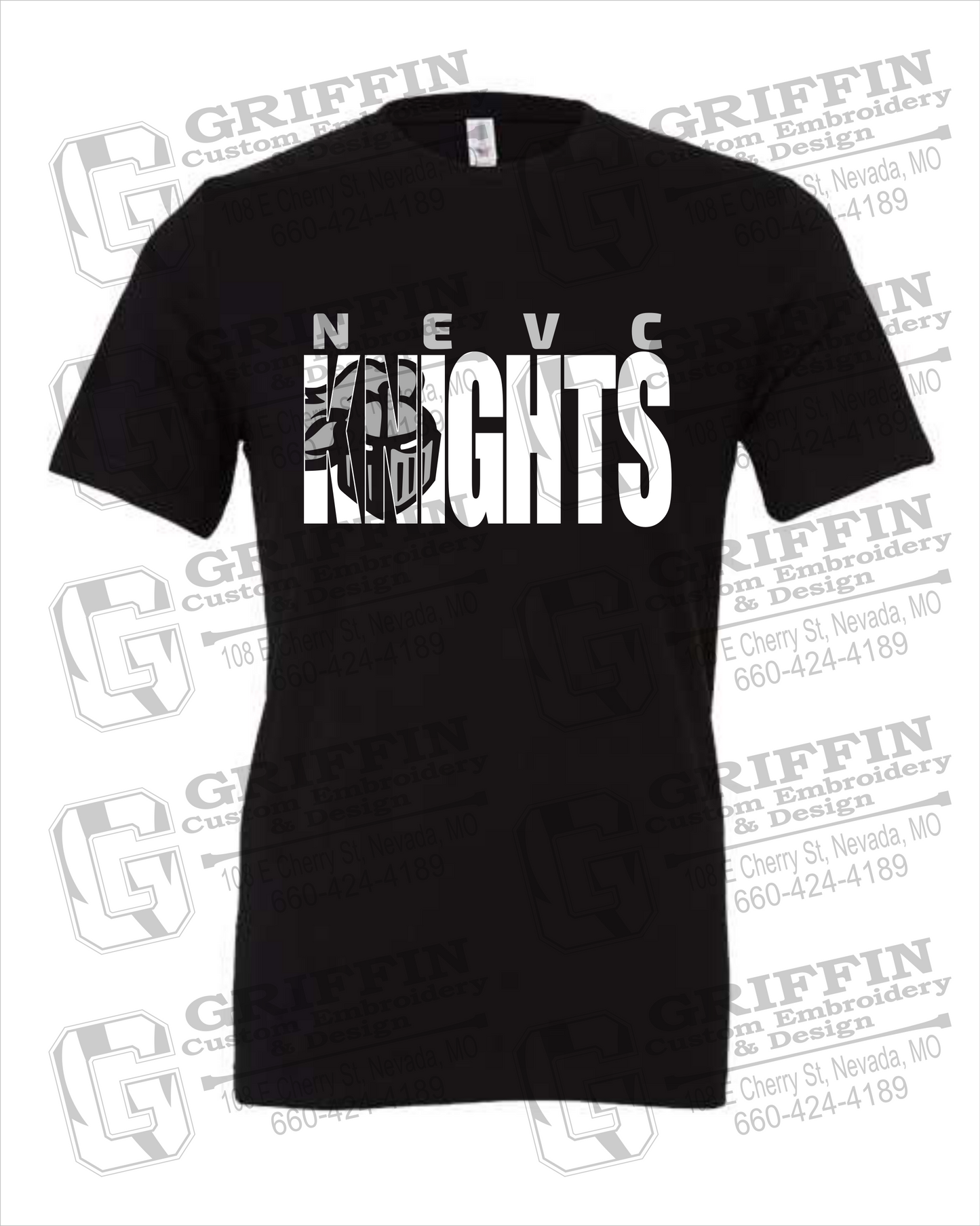 NEVC Knights 23-B 100% Cotton Short Sleeve T-Shirt