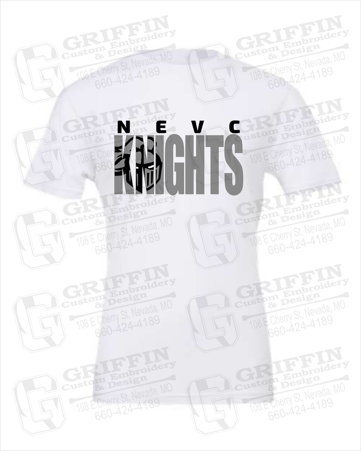 NEVC Knights 23-B 100% Cotton Short Sleeve T-Shirt