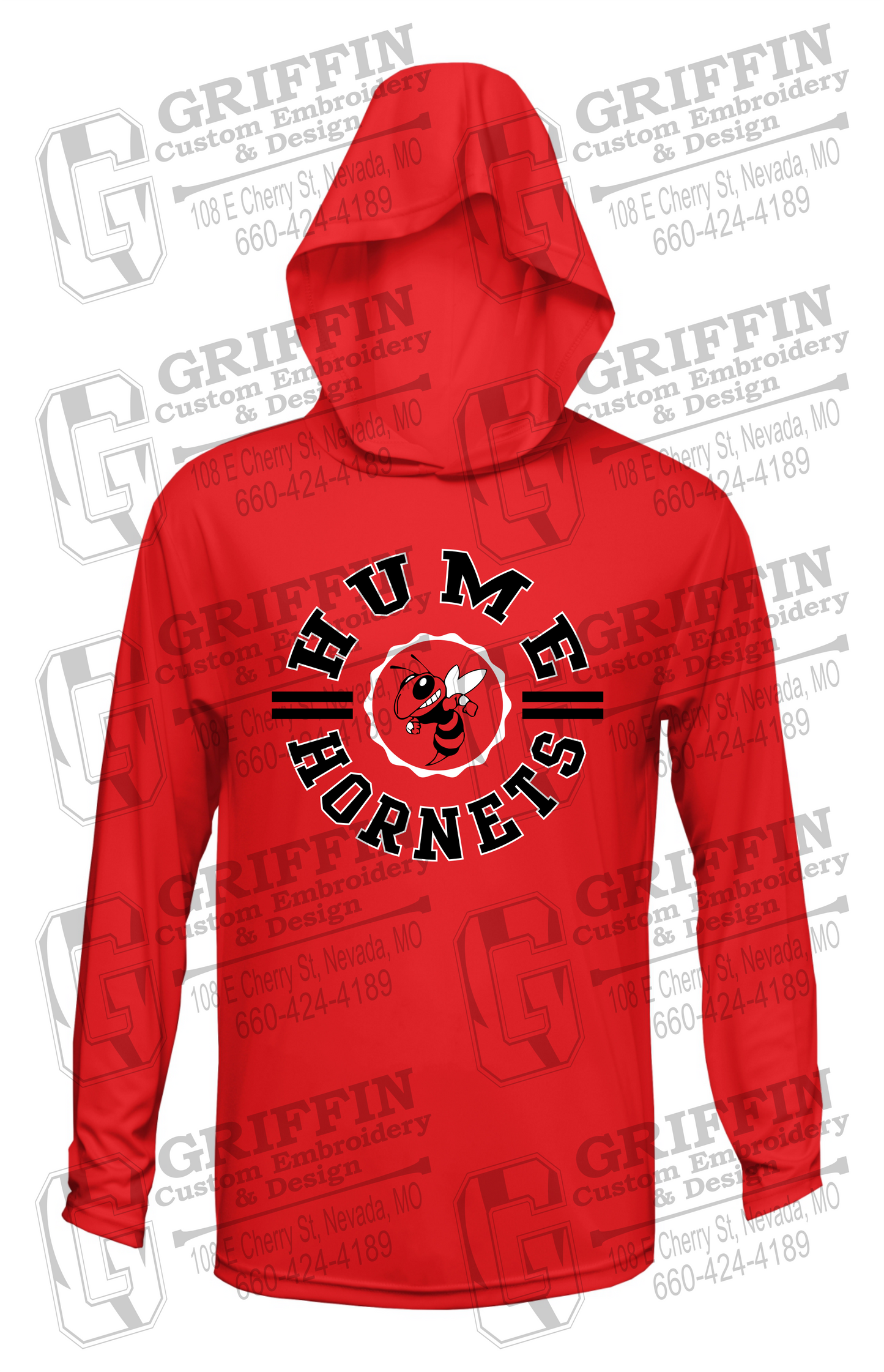 Dry-Fit T-Shirt Hoodie - Hume Hornets 23-B