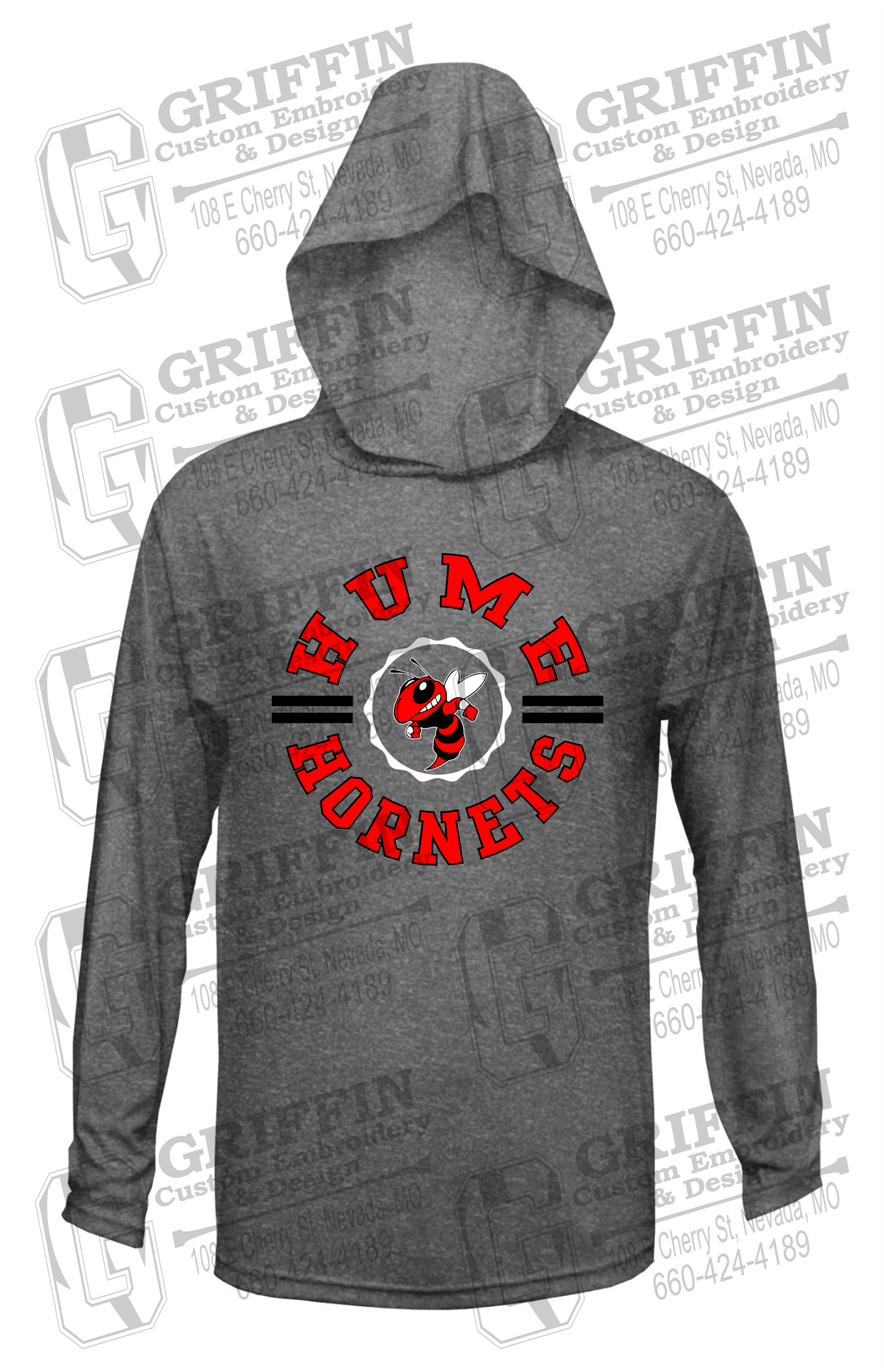 Dry-Fit T-Shirt Hoodie - Hume Hornets 23-B