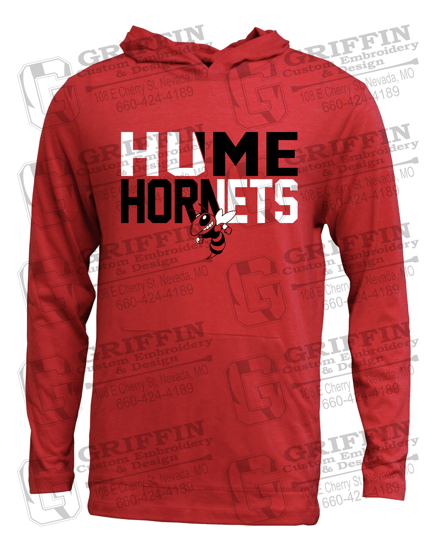 Soft-Tek T-Shirt Hoodie - Hume Hornets 23-C