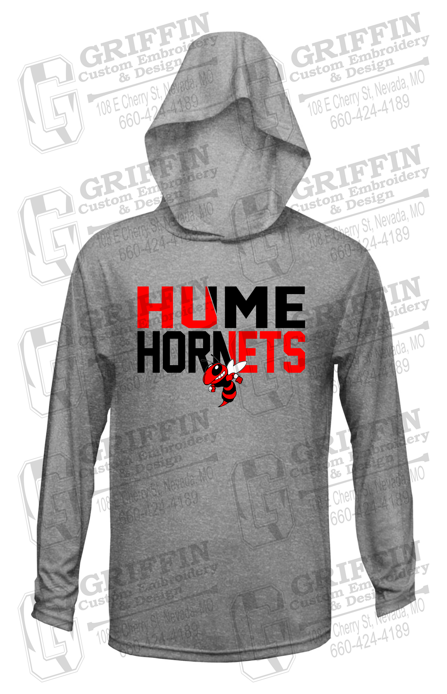 Dry-Fit T-Shirt Hoodie - Hume Hornets 23-C