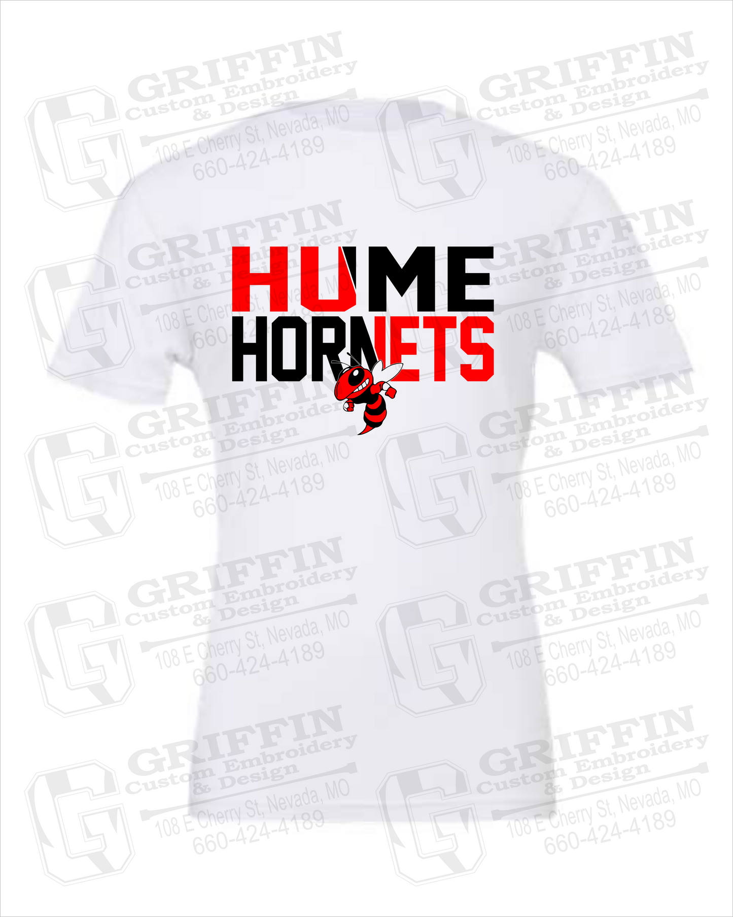 Hume Hornets 23-C 100% Cotton Short Sleeve T-Shirt