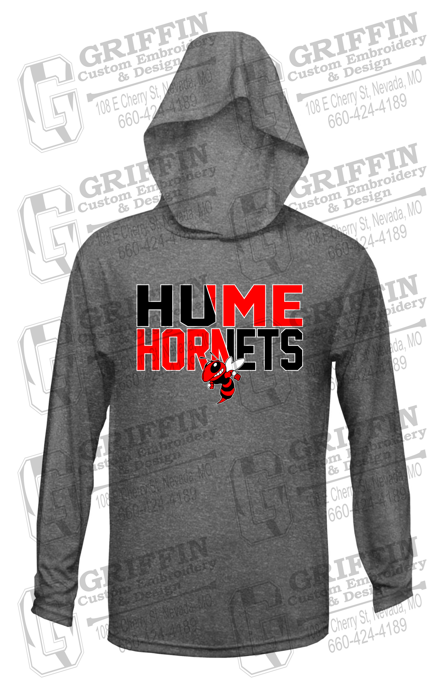 Dry-Fit T-Shirt Hoodie - Hume Hornets 23-C