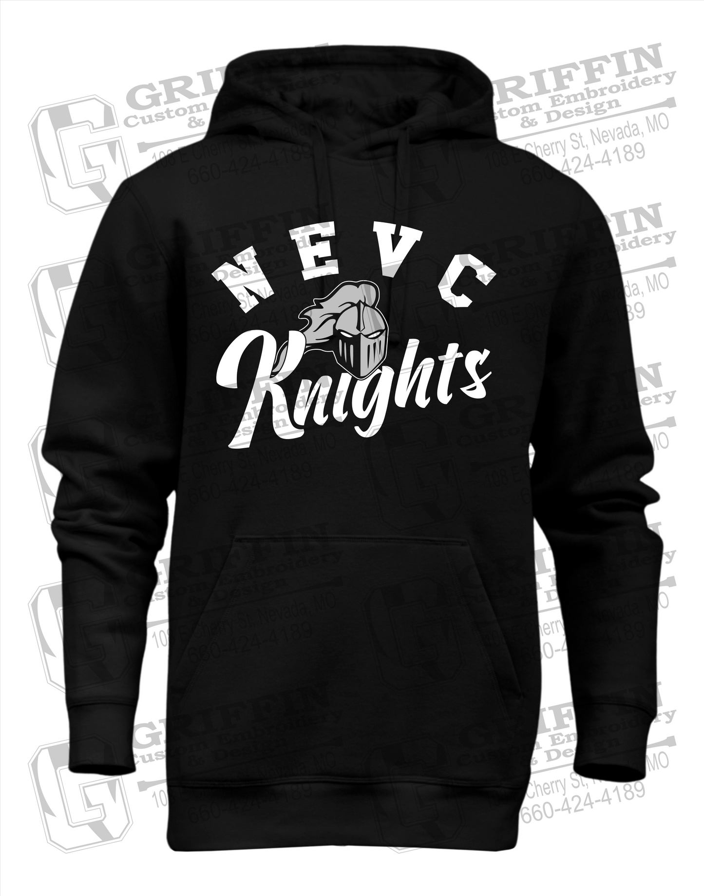 NEVC Knights 23-D Heavyweight Hoodie