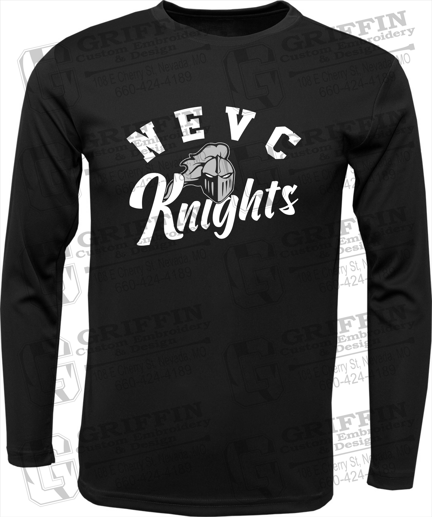 Dry-Fit Long Sleeve T-Shirt - NEVC Knights 23-D