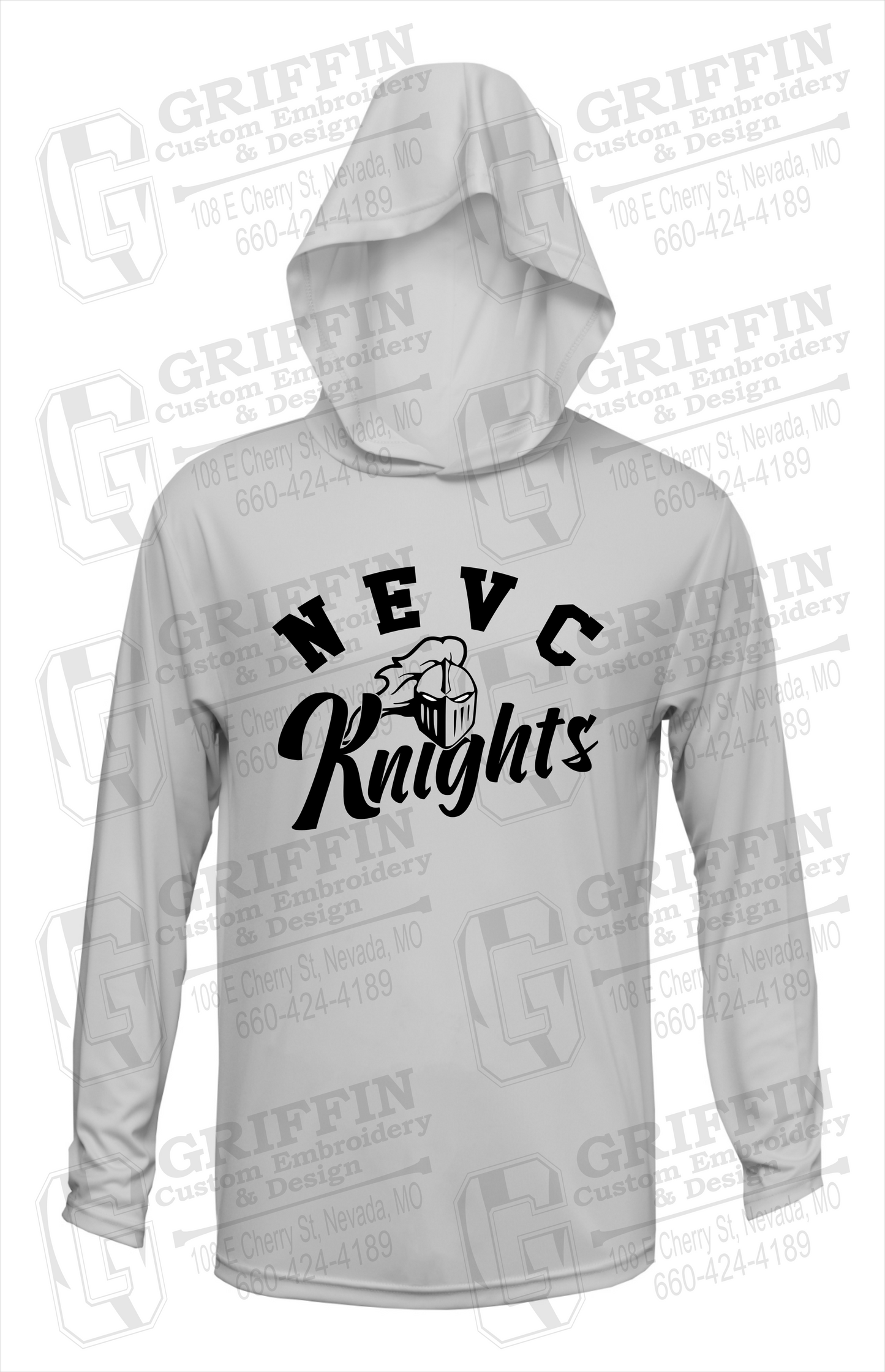 Dry-Fit T-Shirt Hoodie - NEVC Knights 23-D