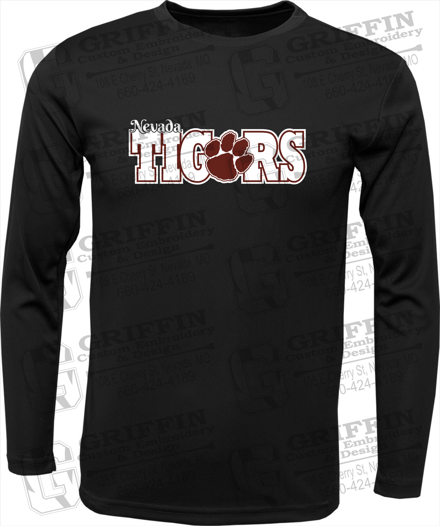 Toddler Dry-Fit Long Sleeve T-Shirt - Nevada Tigers 23-D