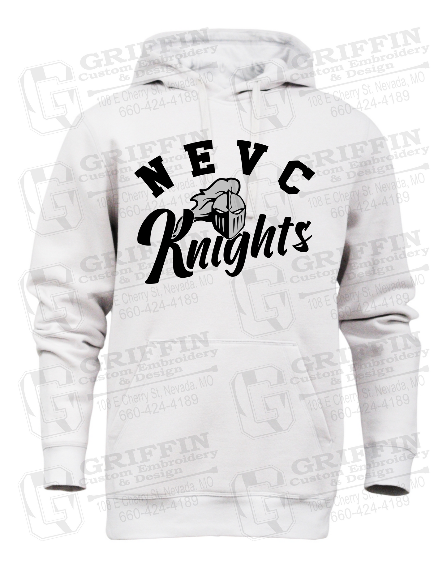 NEVC Knights 23-D Heavyweight Hoodie