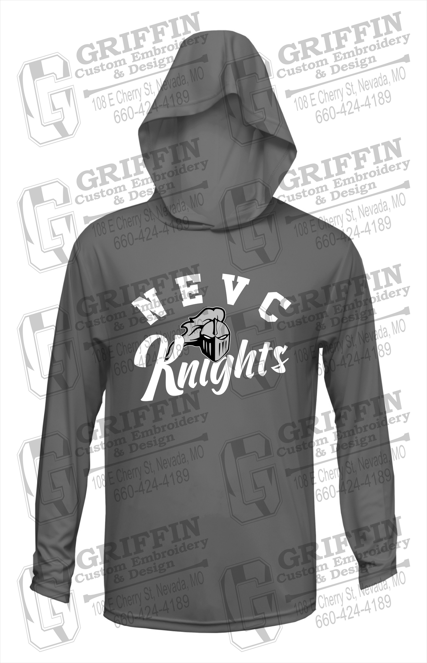 Dry-Fit T-Shirt Hoodie - NEVC Knights 23-D