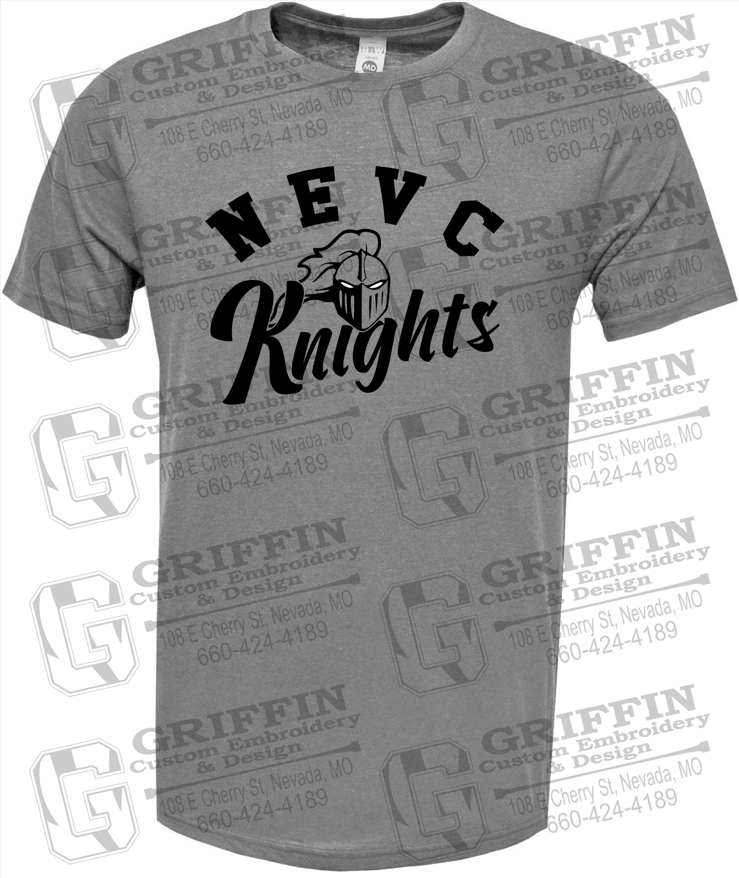 Soft-Tek Short Sleeve T-Shirt - NEVC Knights 23-D