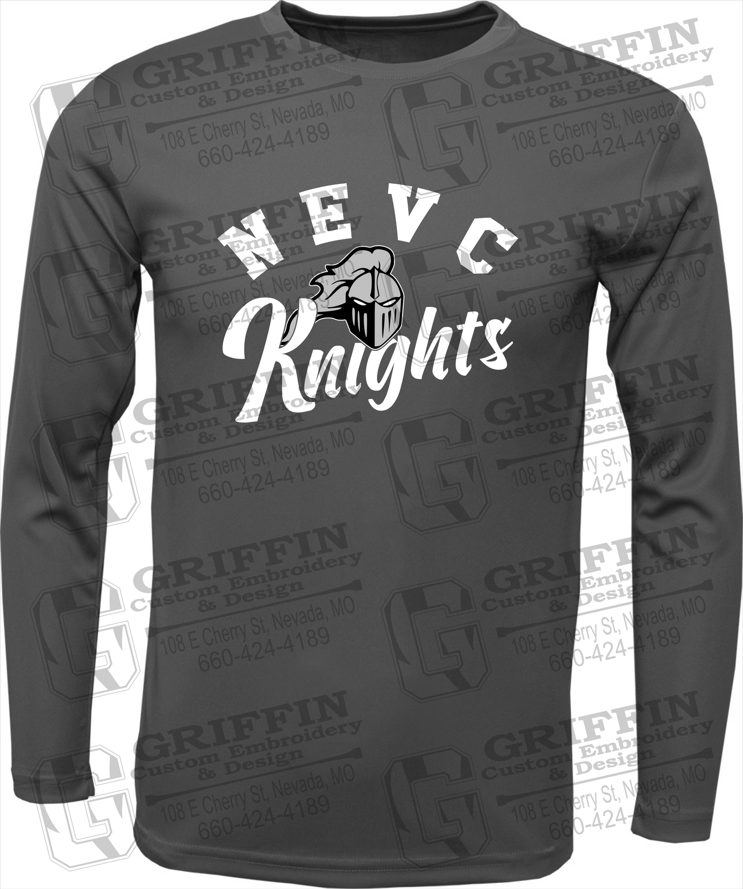 Dry-Fit Long Sleeve T-Shirt - NEVC Knights 23-D