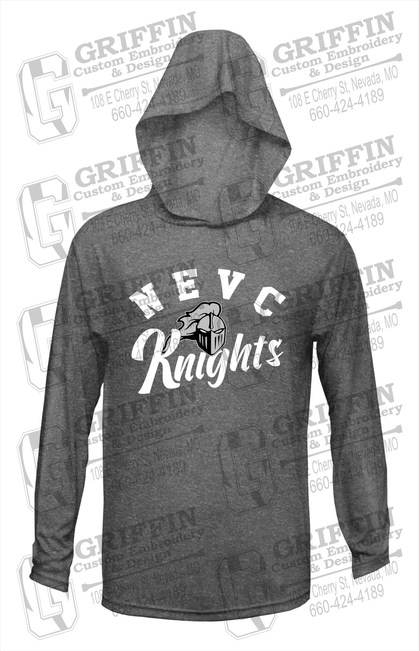 Dry-Fit T-Shirt Hoodie - NEVC Knights 23-D