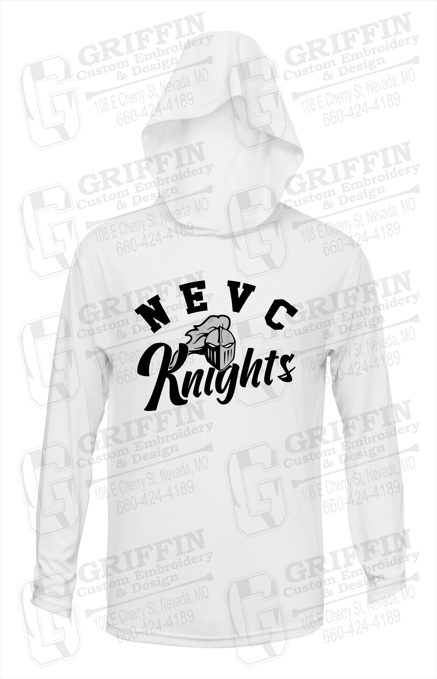 Dry-Fit T-Shirt Hoodie - NEVC Knights 23-D