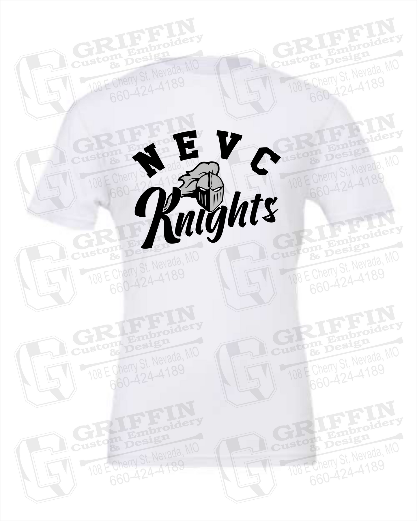 NEVC Knights 23-D 100% Cotton Short Sleeve T-Shirt