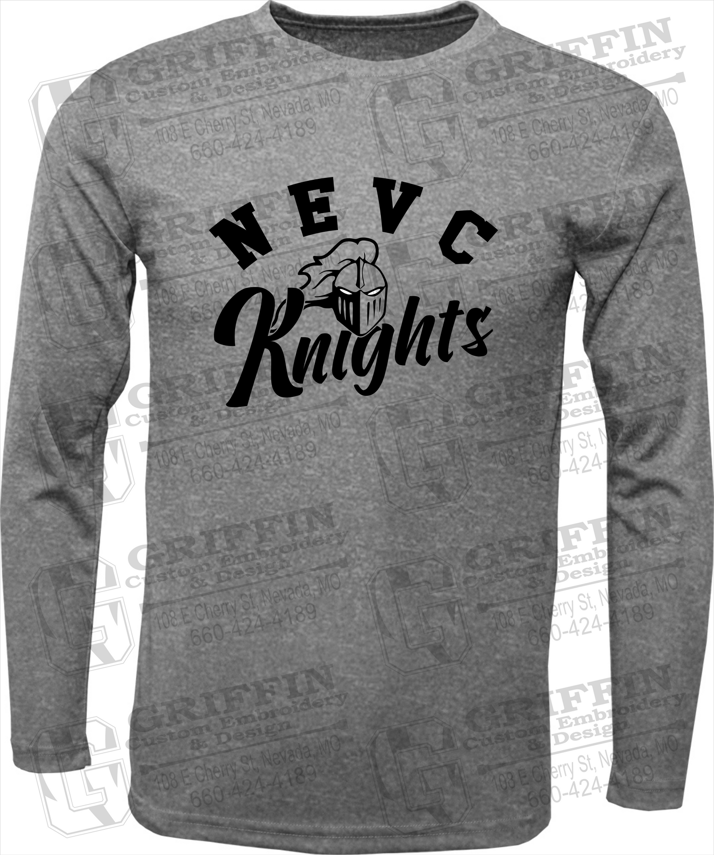 Dry-Fit Long Sleeve T-Shirt - NEVC Knights 23-D