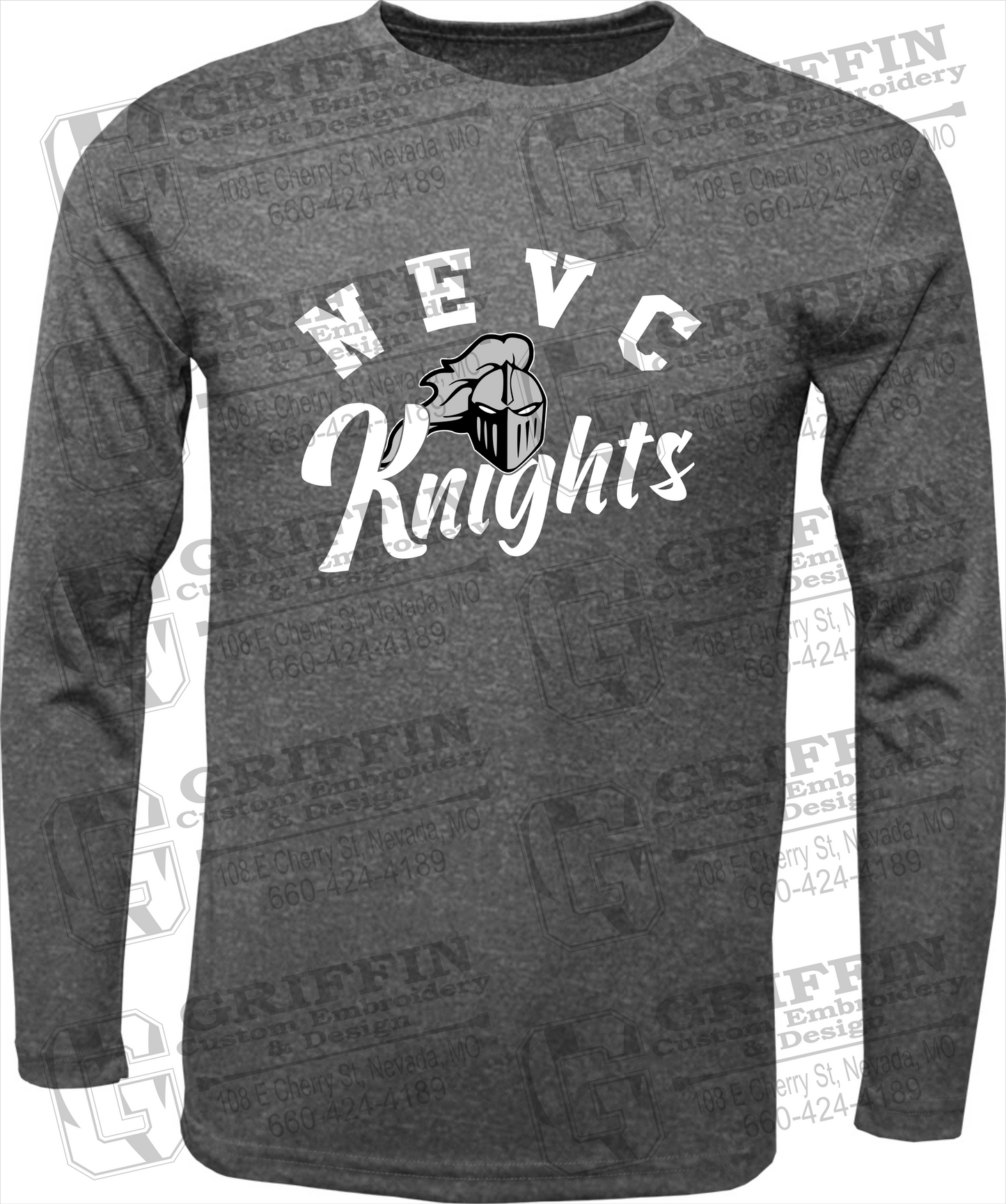 Dry-Fit Long Sleeve T-Shirt - NEVC Knights 23-D