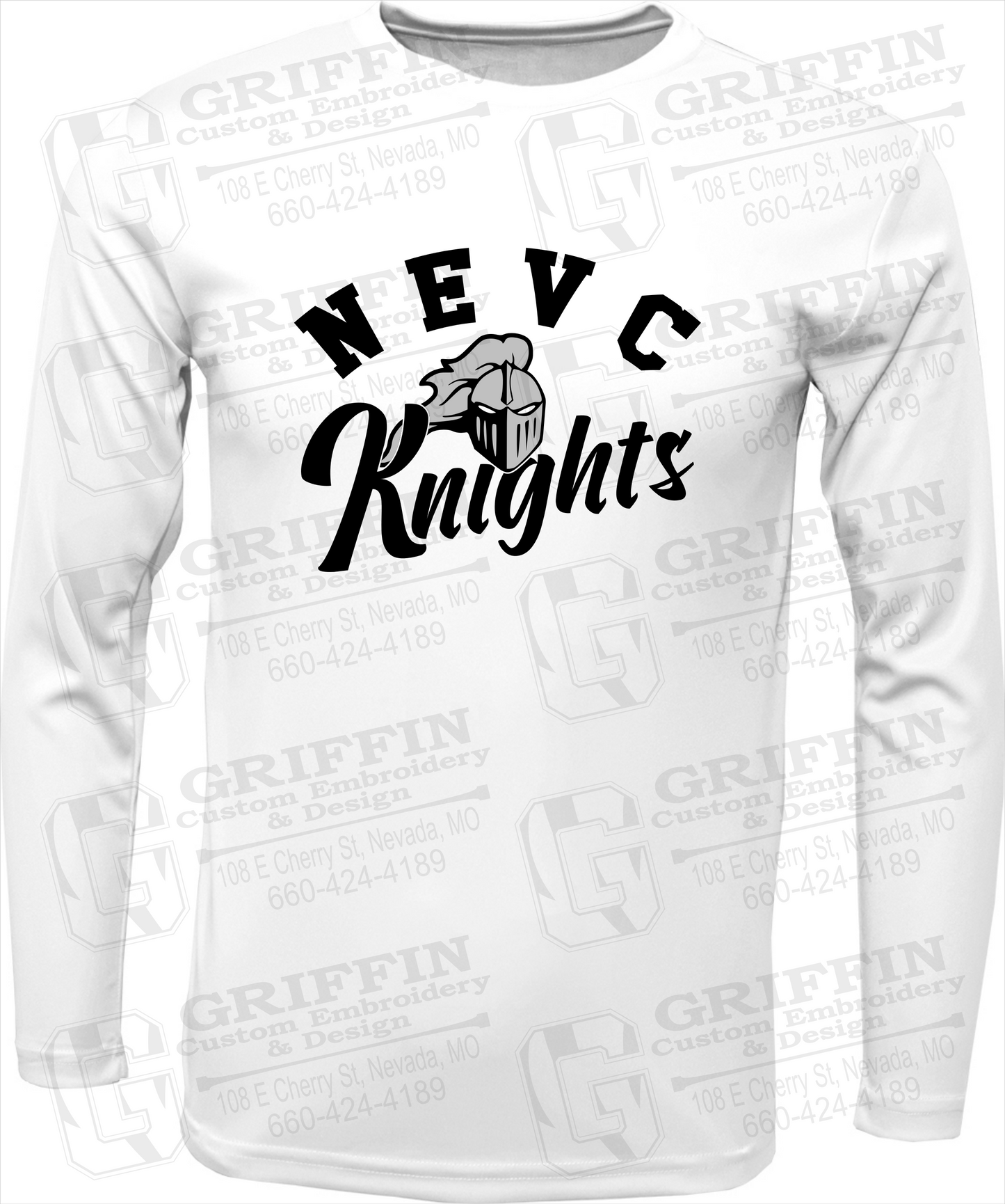 Dry-Fit Long Sleeve T-Shirt - NEVC Knights 23-D