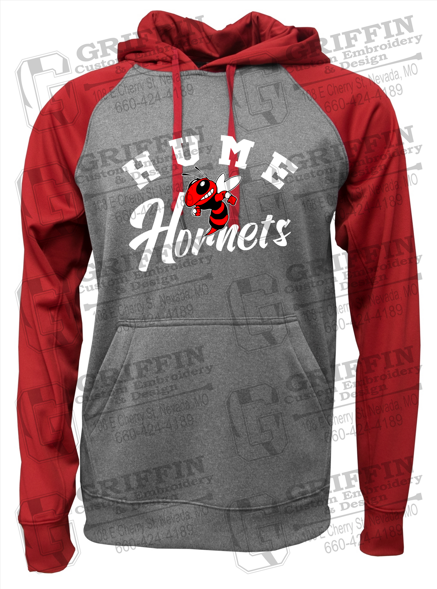 Performance Fleece Raglan Hoodie - Hume Hornets 23-E