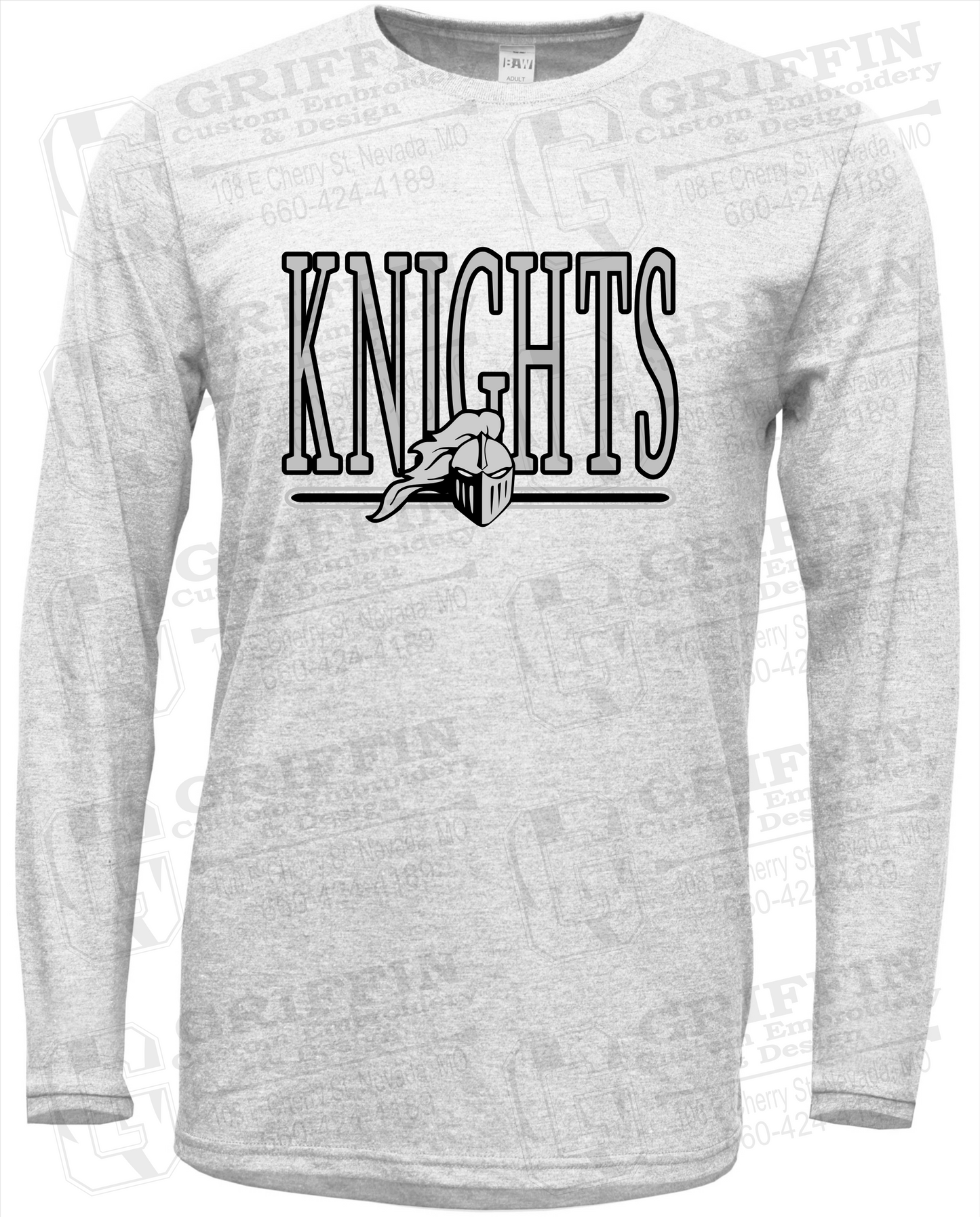 Soft-Tek Long Sleeve T-Shirt - NEVC Knights 23-E