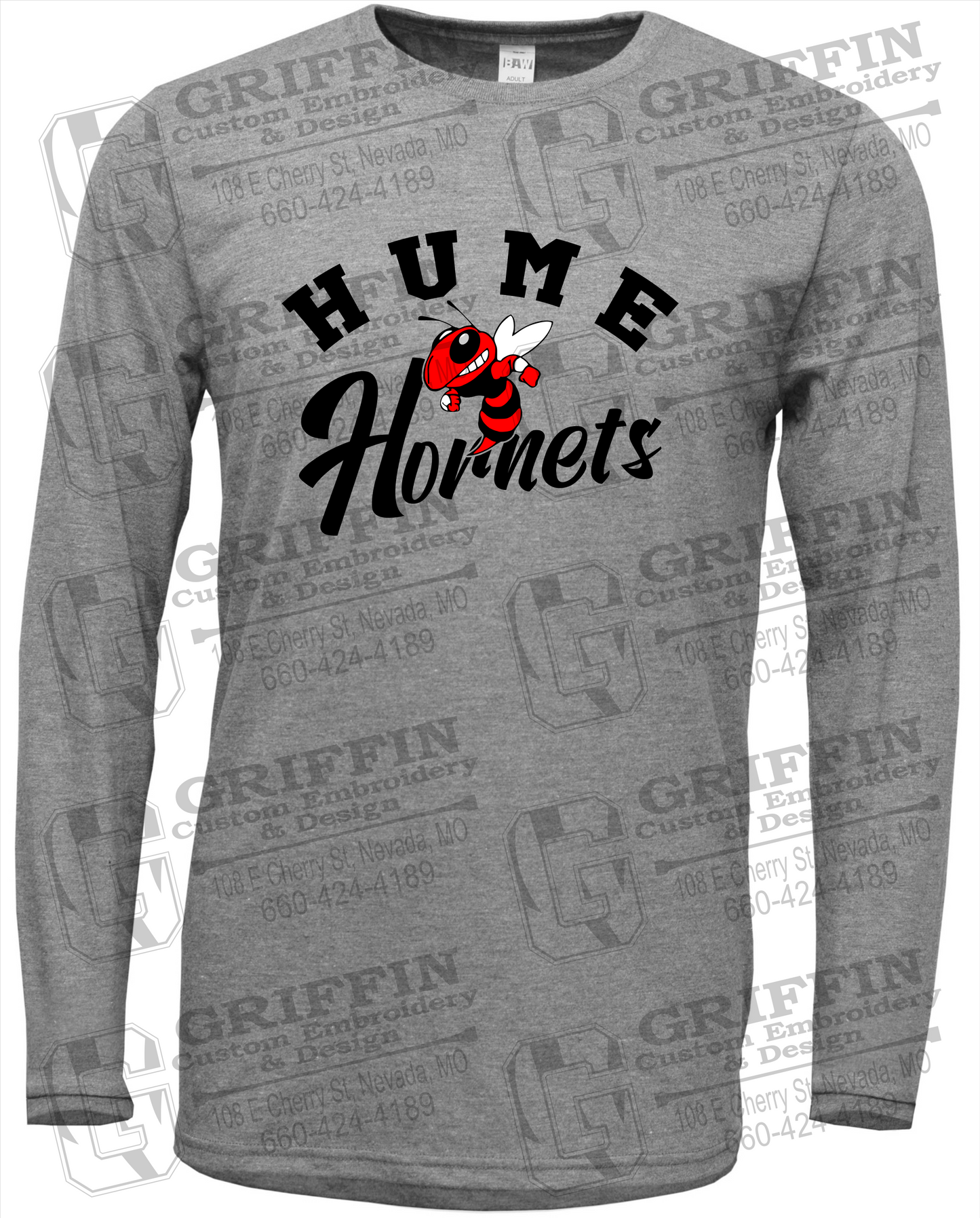 Soft-Tek Long Sleeve T-Shirt - Hume Hornets 23-E