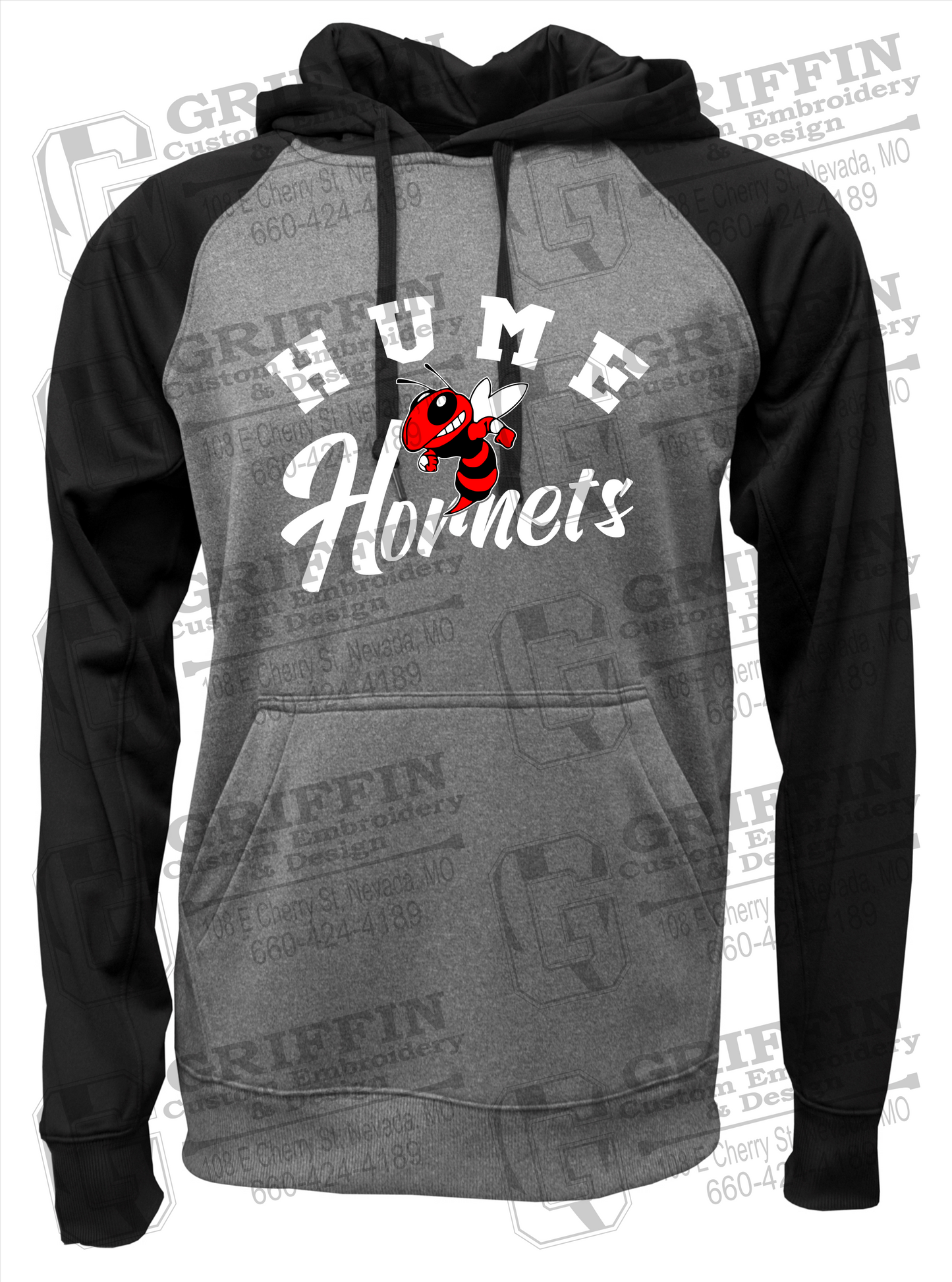 Performance Fleece Raglan Hoodie - Hume Hornets 23-E