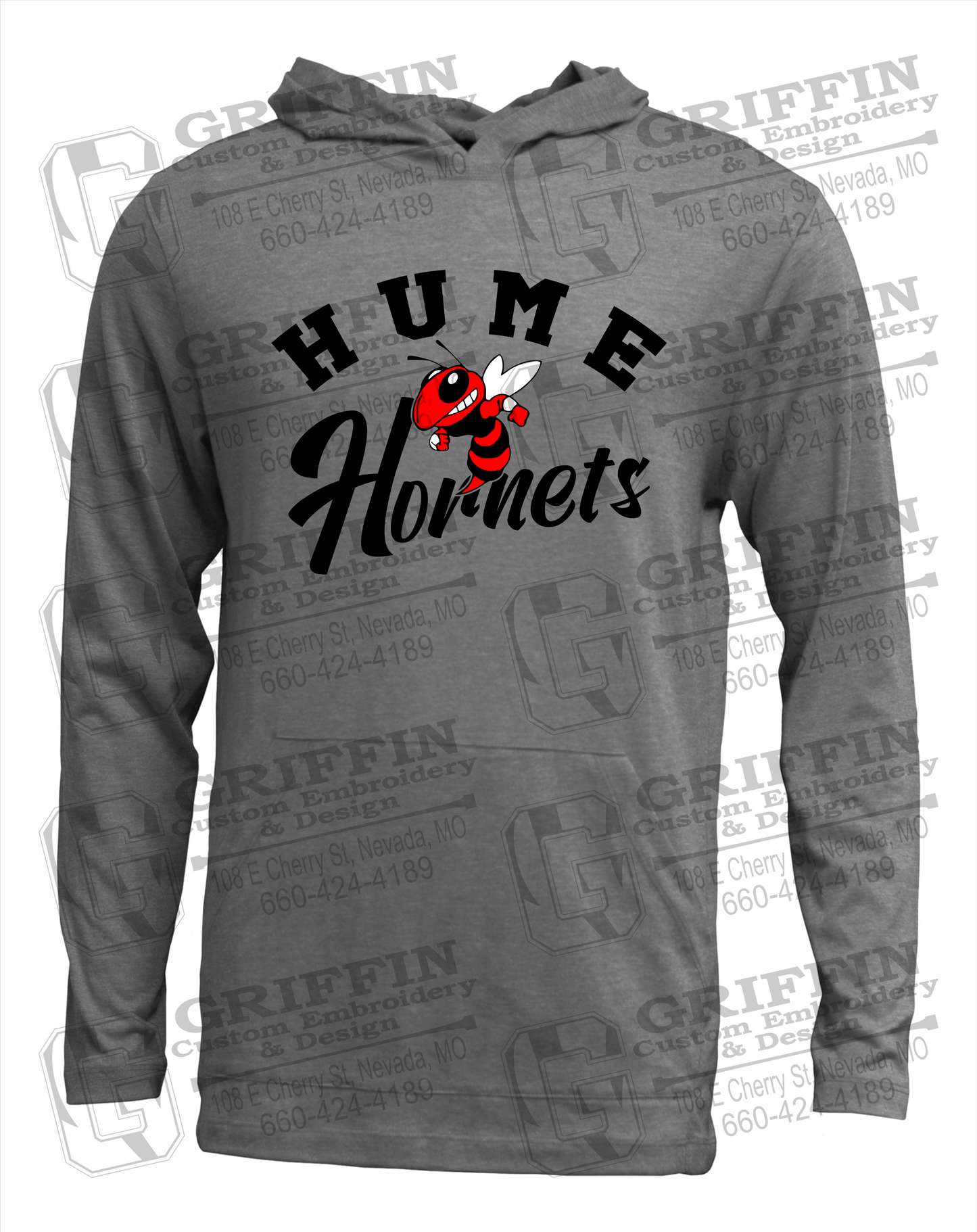 Soft-Tek T-Shirt Hoodie - Hume Hornets 23-E
