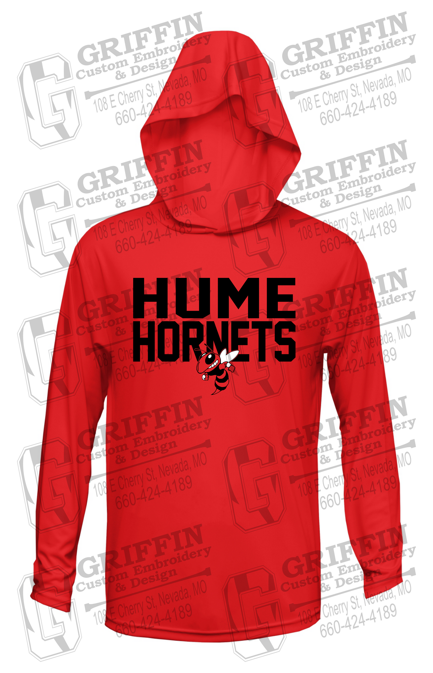 Dry-Fit T-Shirt Hoodie - Hume Hornets 23-F