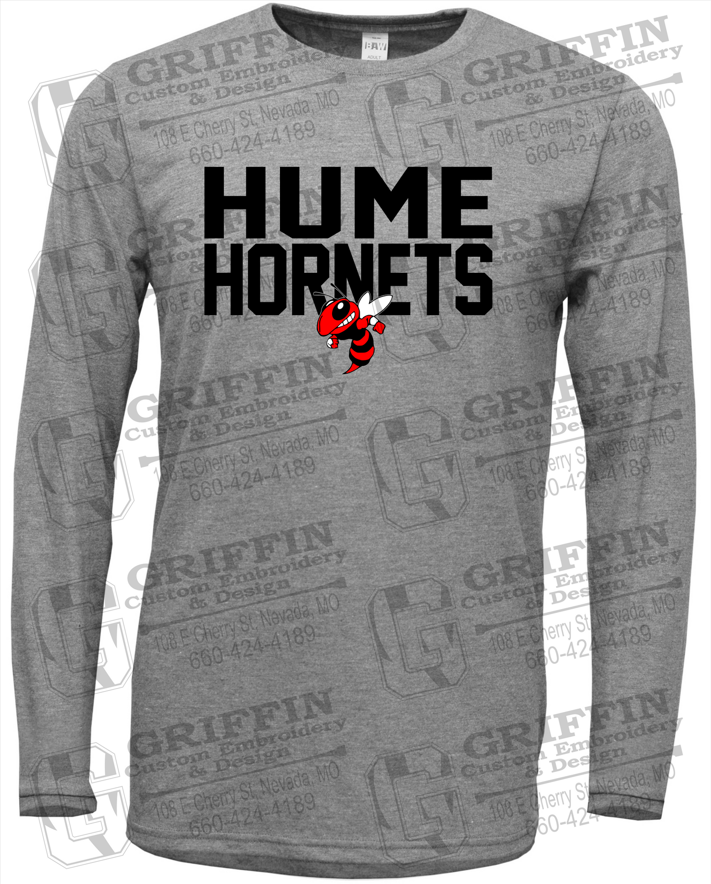 Soft-Tek Long Sleeve T-Shirt - Hume Hornets 23-F