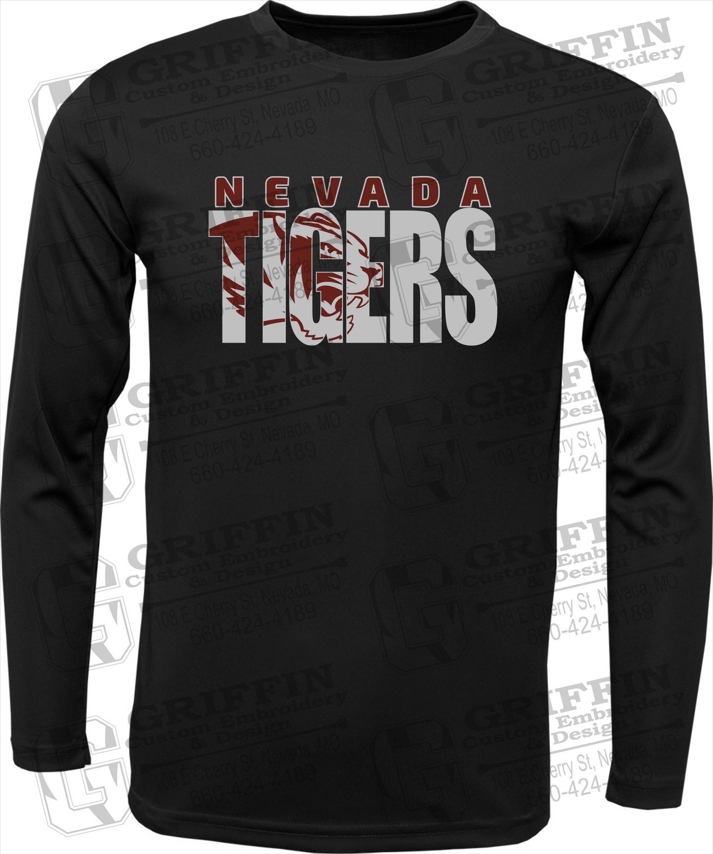 Toddler Dry-Fit Long Sleeve T-Shirt - Nevada Tigers 23-F