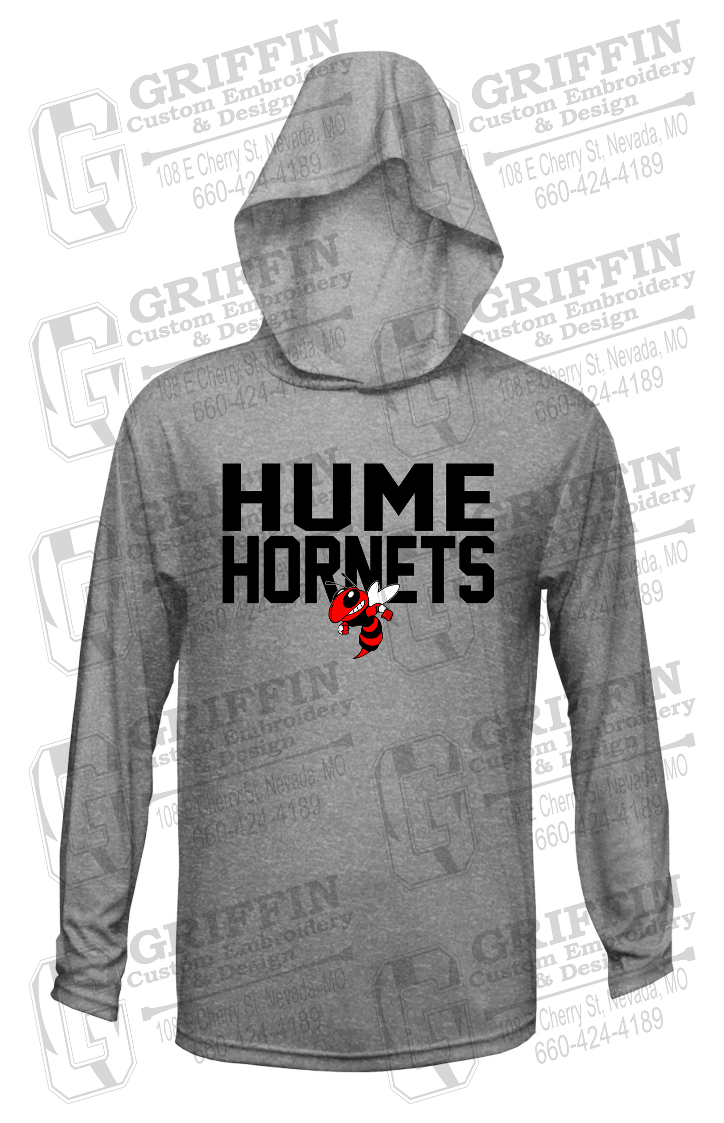 Dry-Fit T-Shirt Hoodie - Hume Hornets 23-F