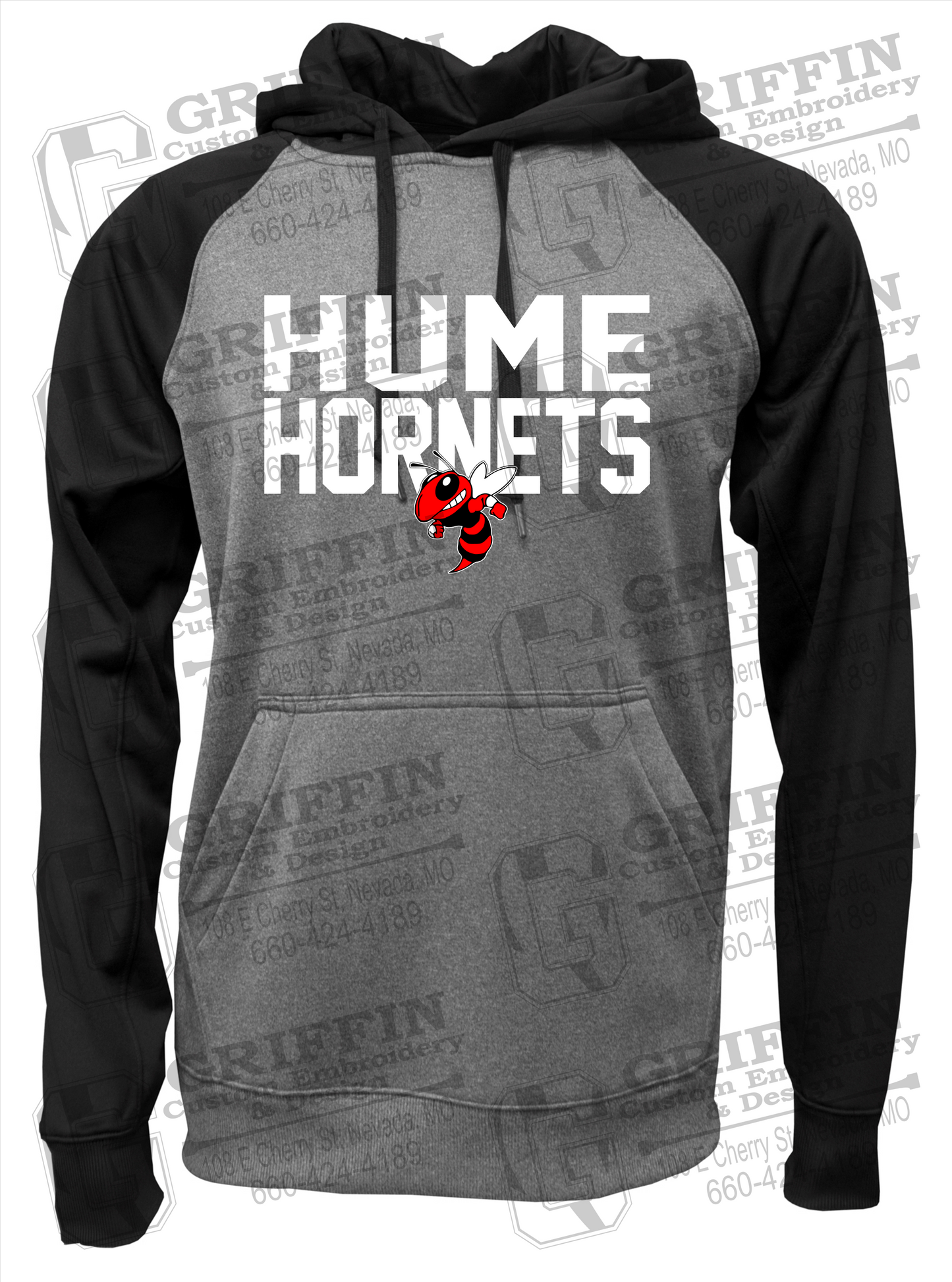 Hume Hornets 23-F Youth Raglan Hoodie